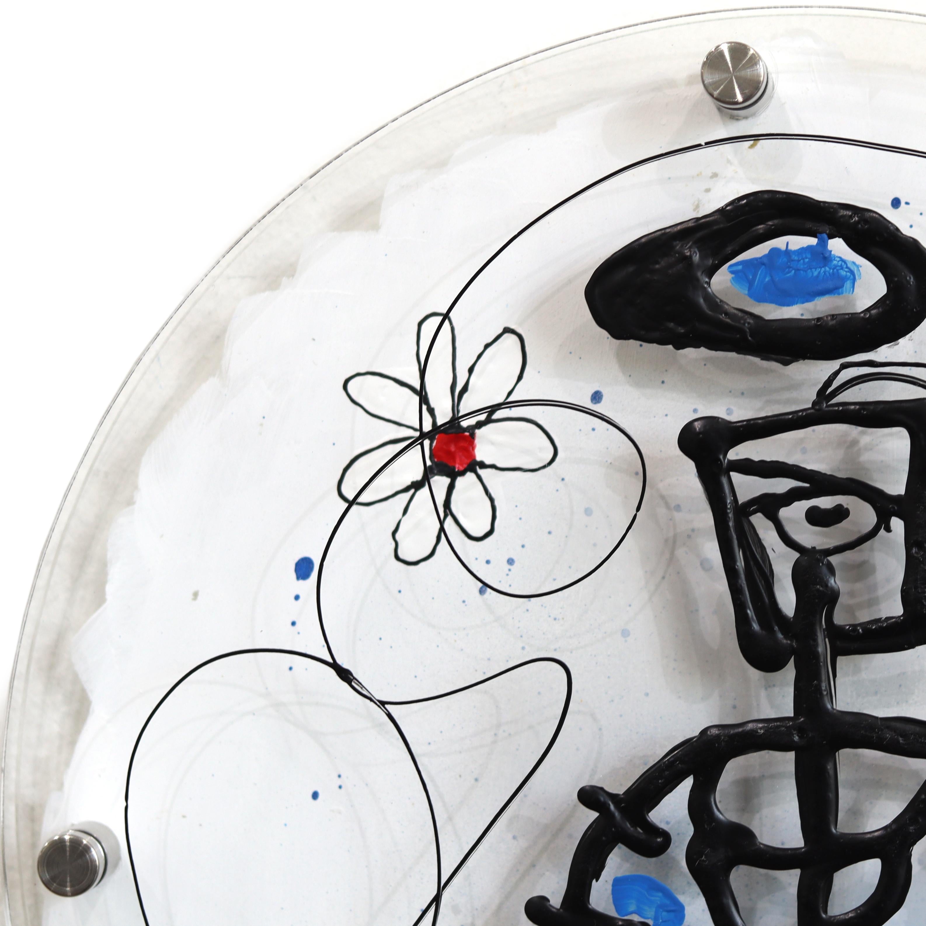 EchoLayer: Cycle Keeper - Original Figurative Expressionistische Abstrakte Schichtkunst (Neue Wilde), Painting, von Soren Grau