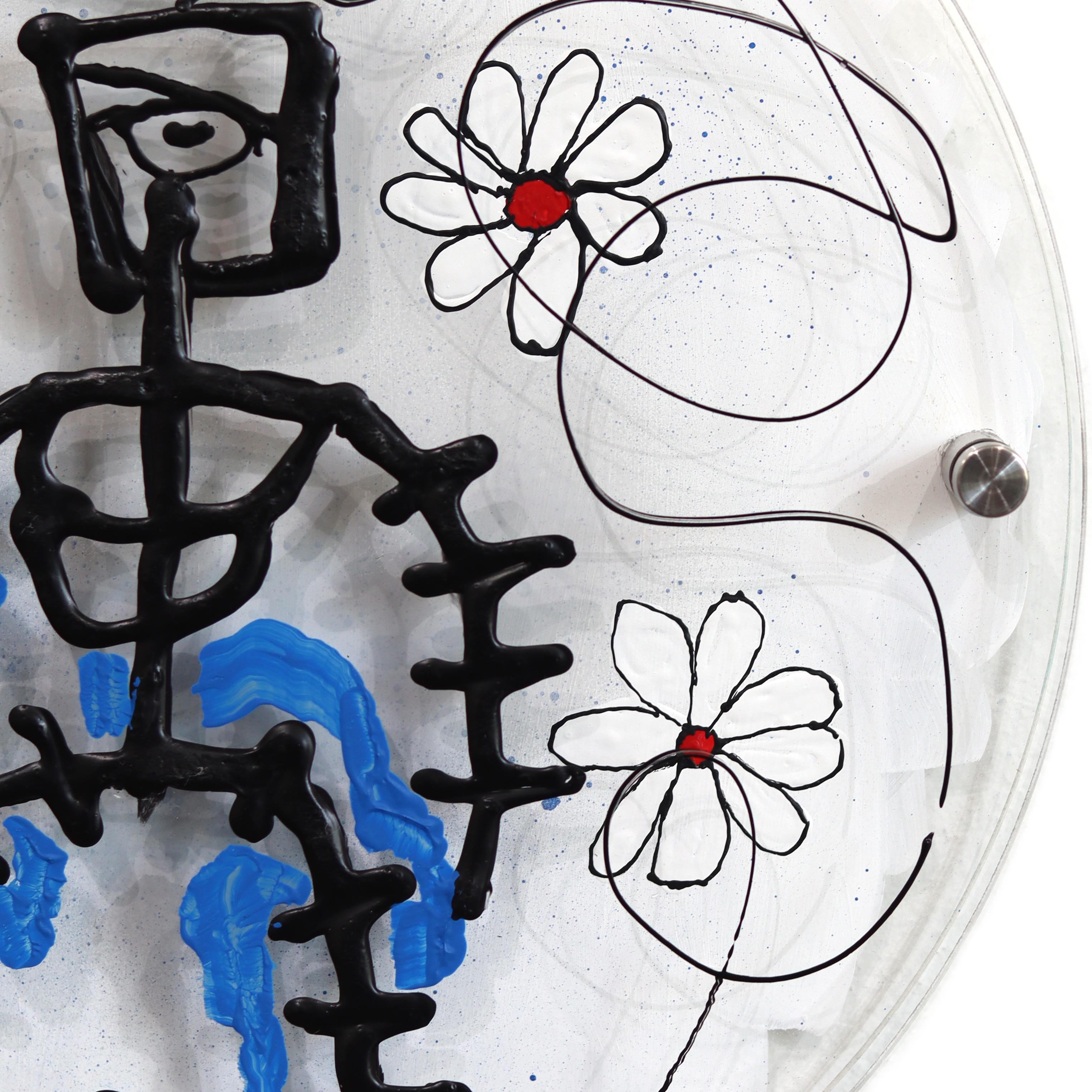 EchoLayer: Cycle Keeper - Original Figurative Expressionistische Abstrakte Schichtkunst im Angebot 3