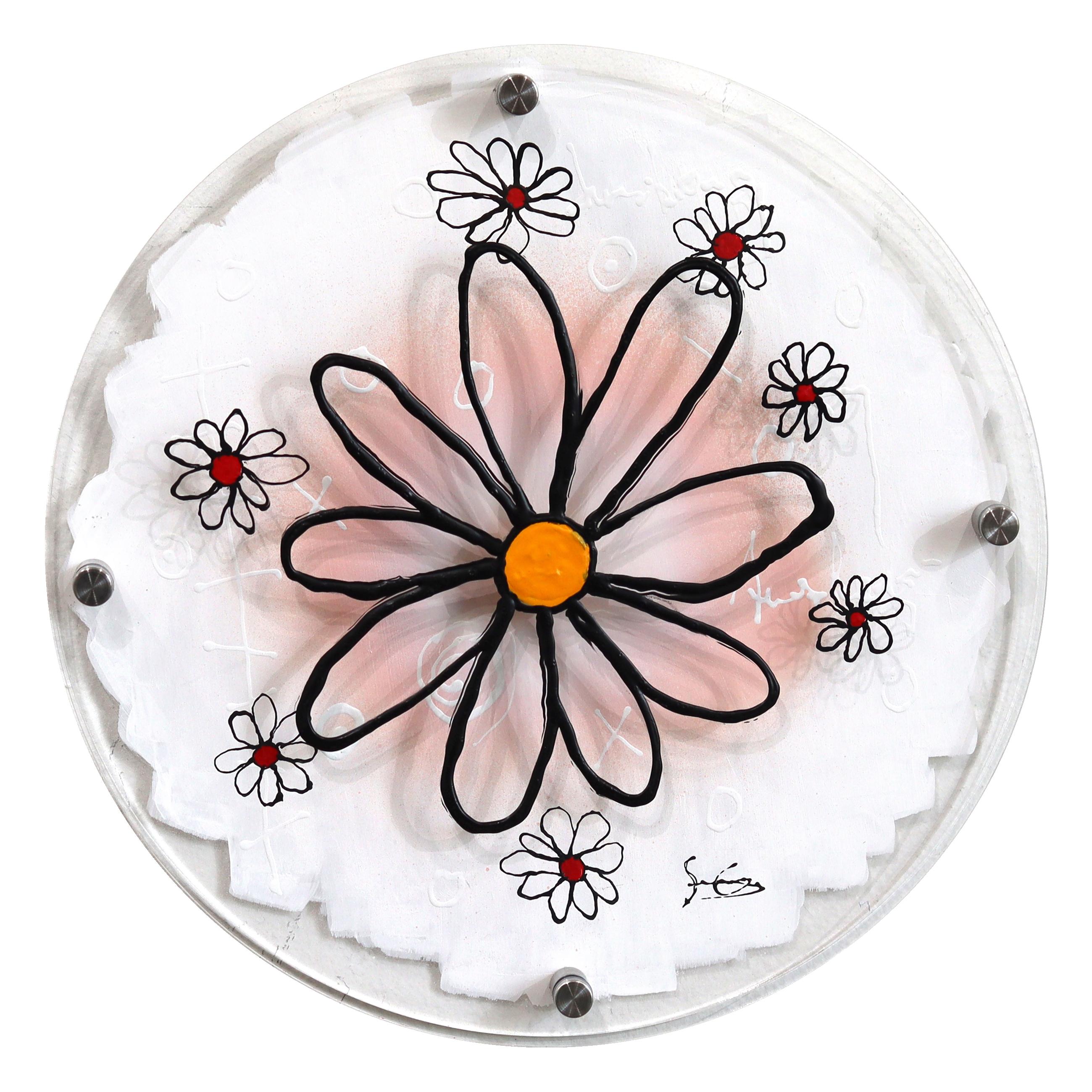 Abstract Painting de Soren Grau - EcoCapa: Daisy Constellation - Arte Expresionista Abstracto Original en Capas