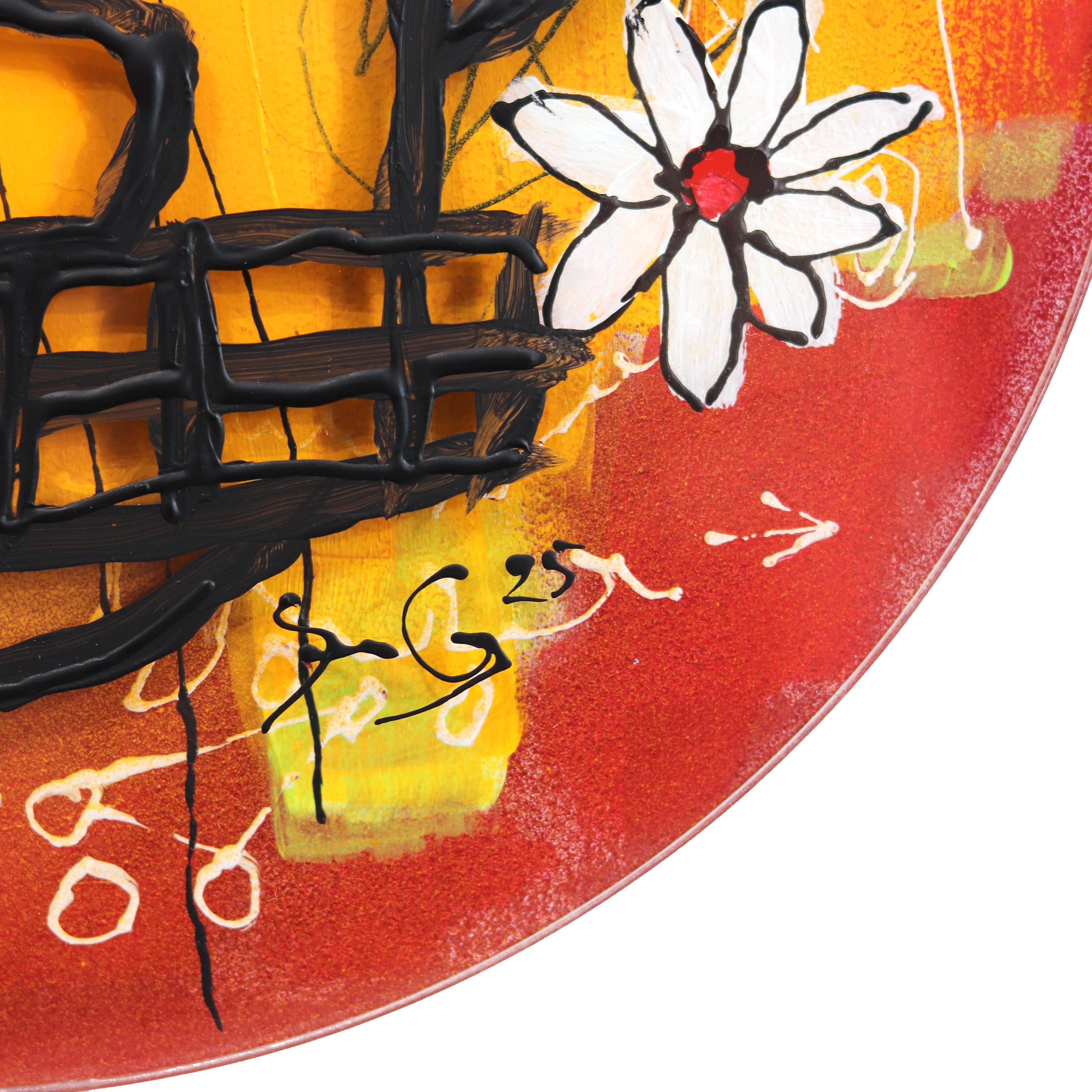 EchoLayer : Eureka - Original Expressionist Floral Abstract Figurative Art en vente 4