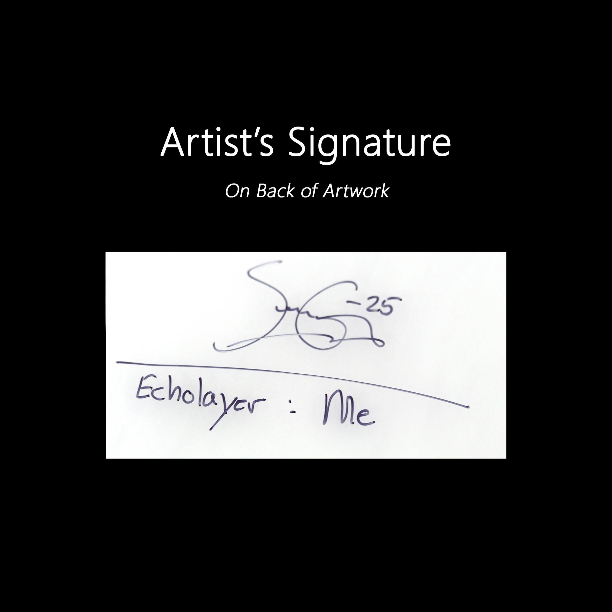 EchoLayer: Me - Original Abstract Expressionist Figurative Portrait Layered Art en venta 5