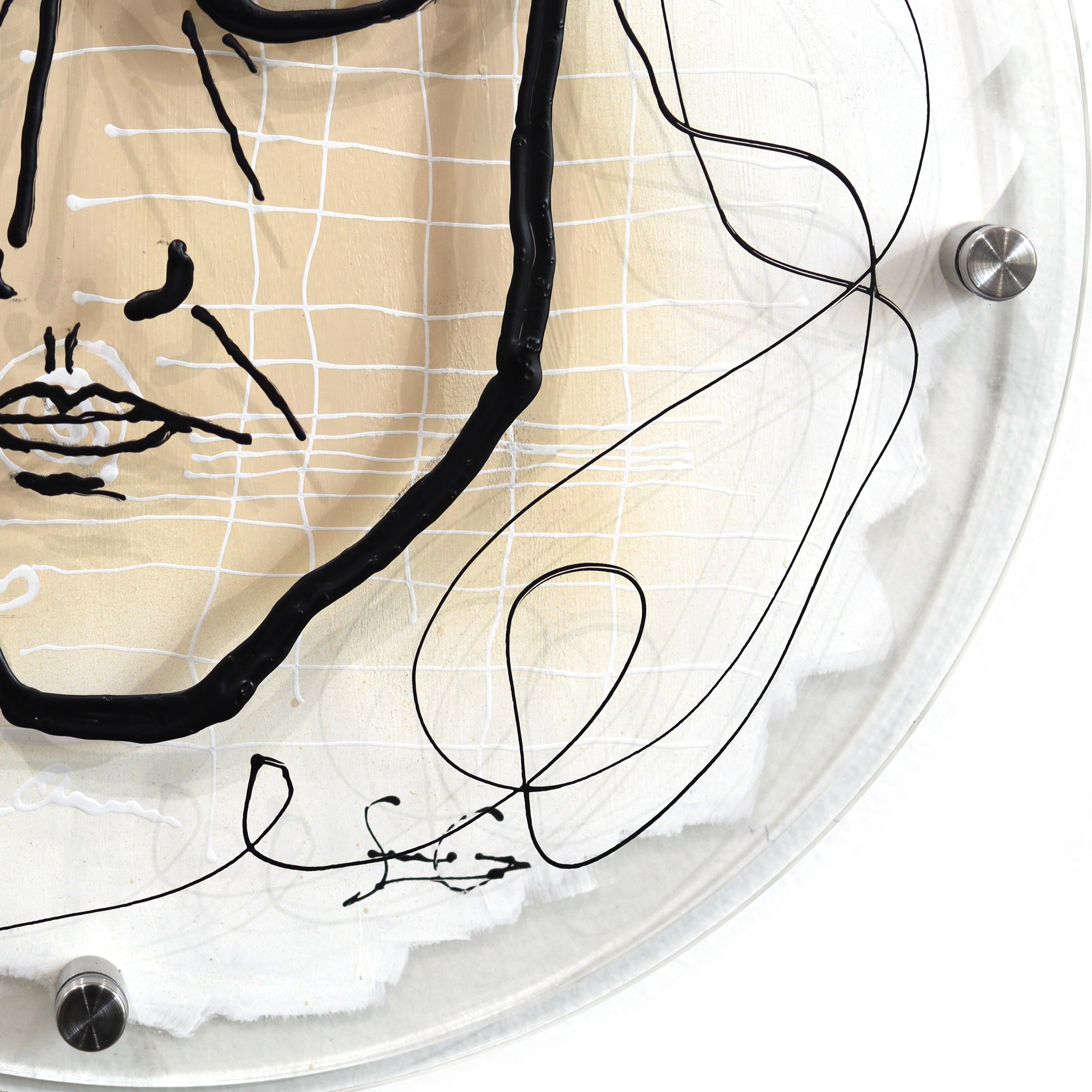 EchoLayer: Me - Original Abstract Expressionist Figurative Portrait Layered Art en venta 2