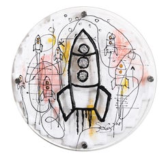 EchoLayer: Migration - Original Neo-Expressionist Abstract Sci-Fi Urban Artwork