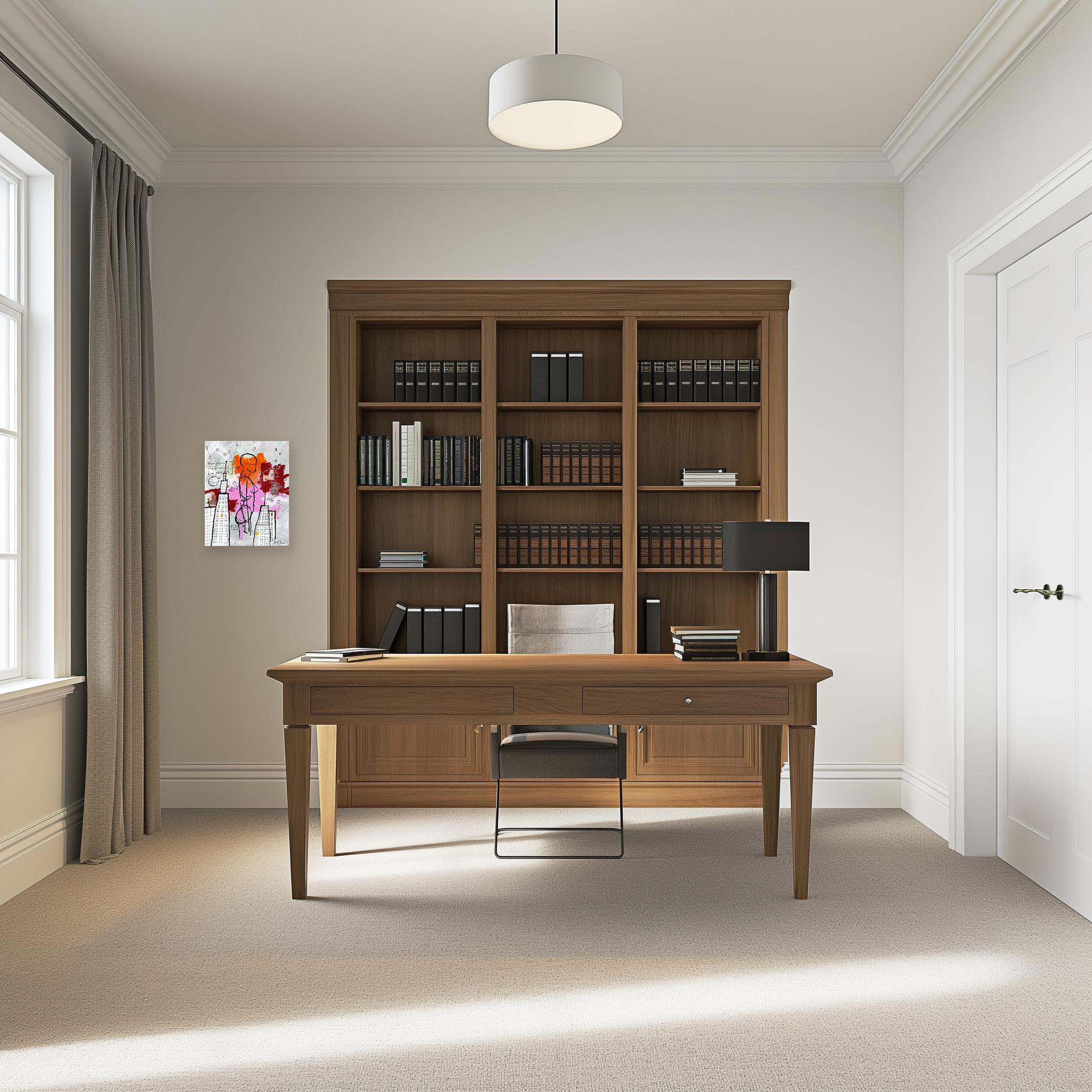 Figure A - Original Abstract Modern Figurative Mixed Media Artwork on Canvas For Sale 1