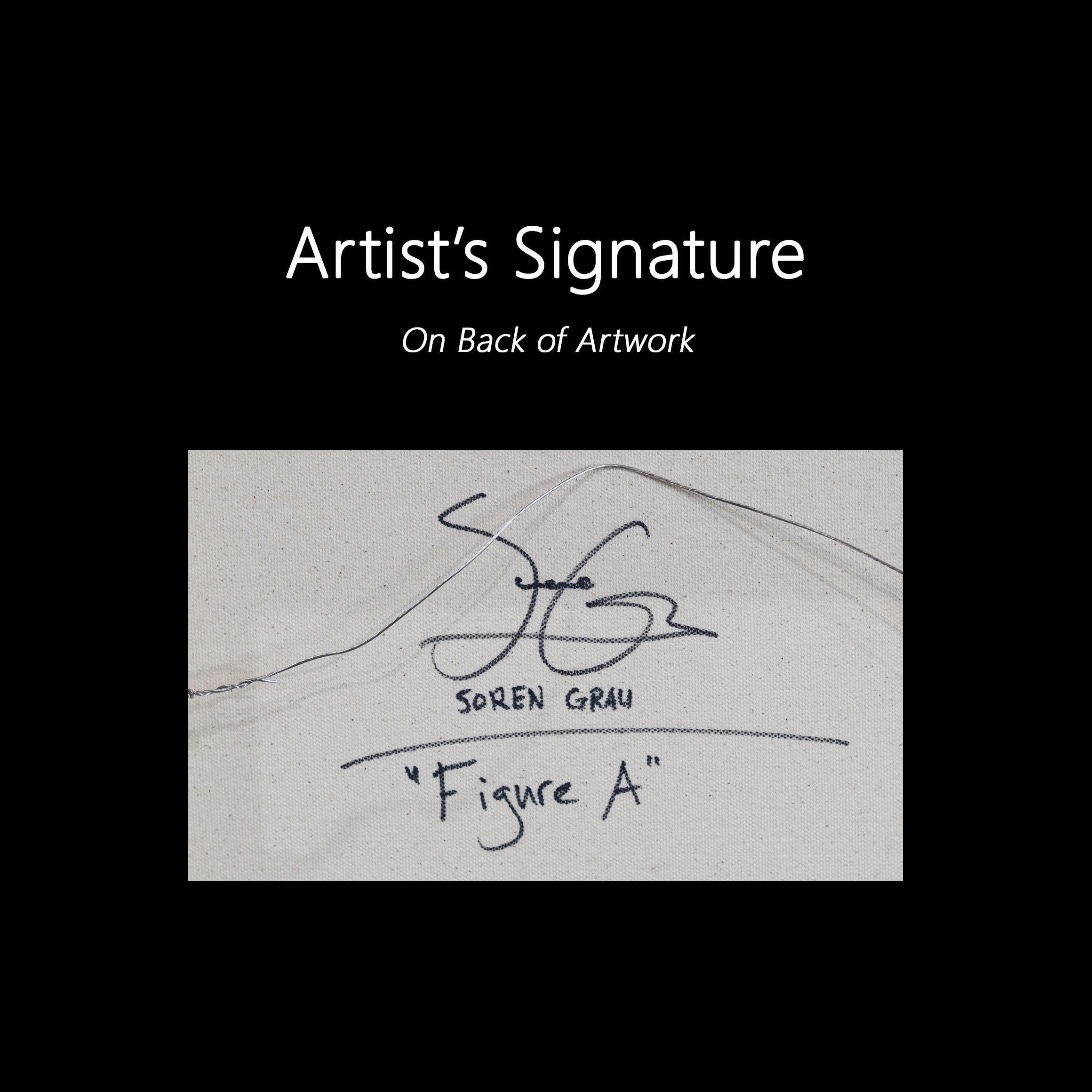 Figure A - Original Abstract Modern Figurative Mixed Media Artwork on Canvas For Sale 4