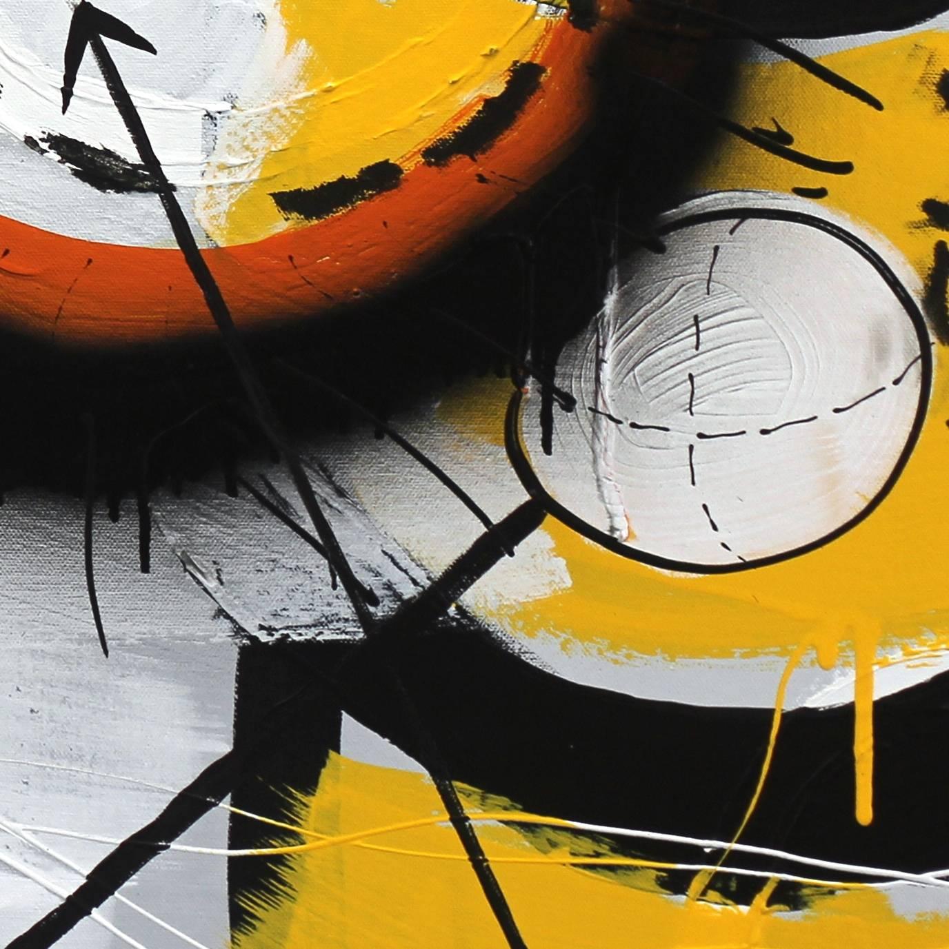 Faccia da gioco: Pittura originale di Street Art Grande opera d'arte colorata del neo-espressionismo in vendita 1
