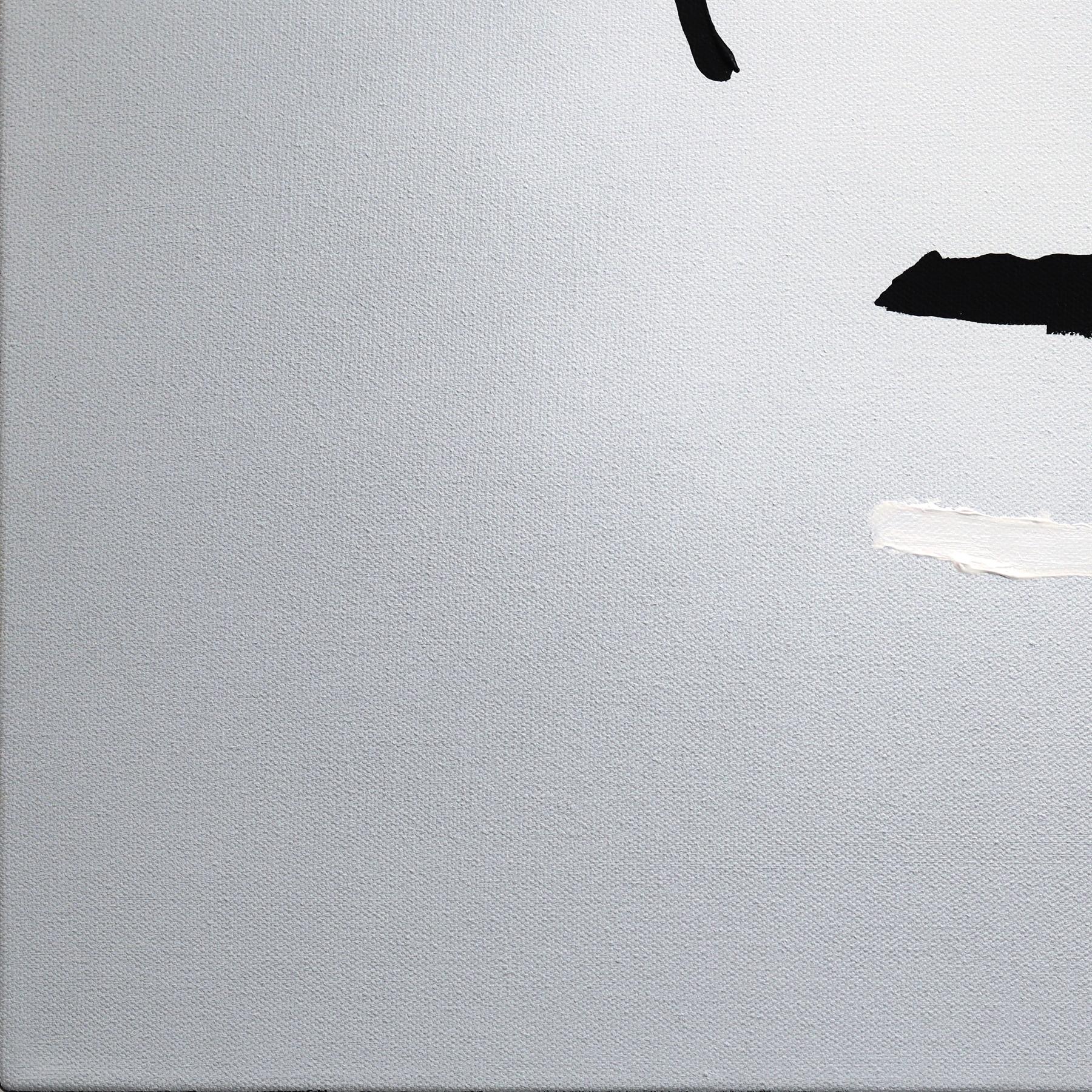 Spike Head - Abstract Quirky Figurative Portrait Mixed Media Artwork on Canvas For Sale 2