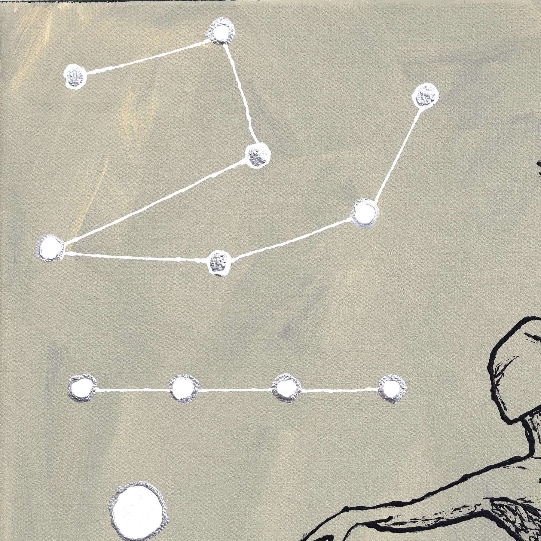 Traces of Grace - Contemporary Abstract Figurative Mixed Media Artwork on Canvas - Neo-Expressionist Painting by Soren Grau