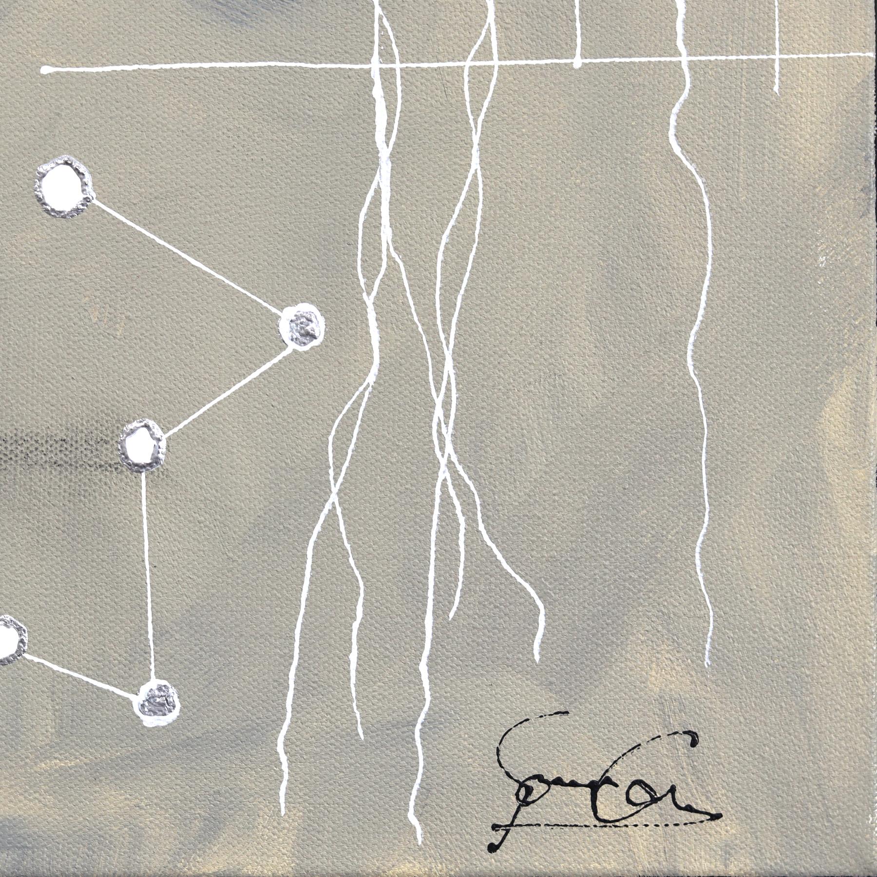 Traces of Grace - Contemporary Abstract Figurative Mixed Media Artwork on Canvas For Sale 3