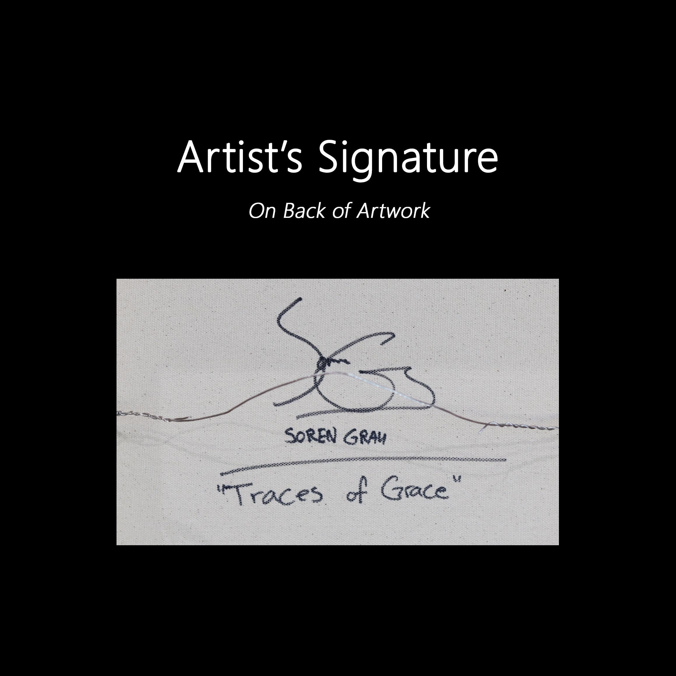 Traces of Grace - Contemporary Abstract Figurative Mixed Media Artwork on Canvas For Sale 4