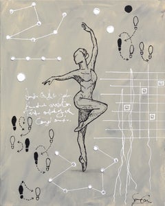 Traces of Grace - Contemporary Abstract Figurative Mixed Media Artwork on Canvas