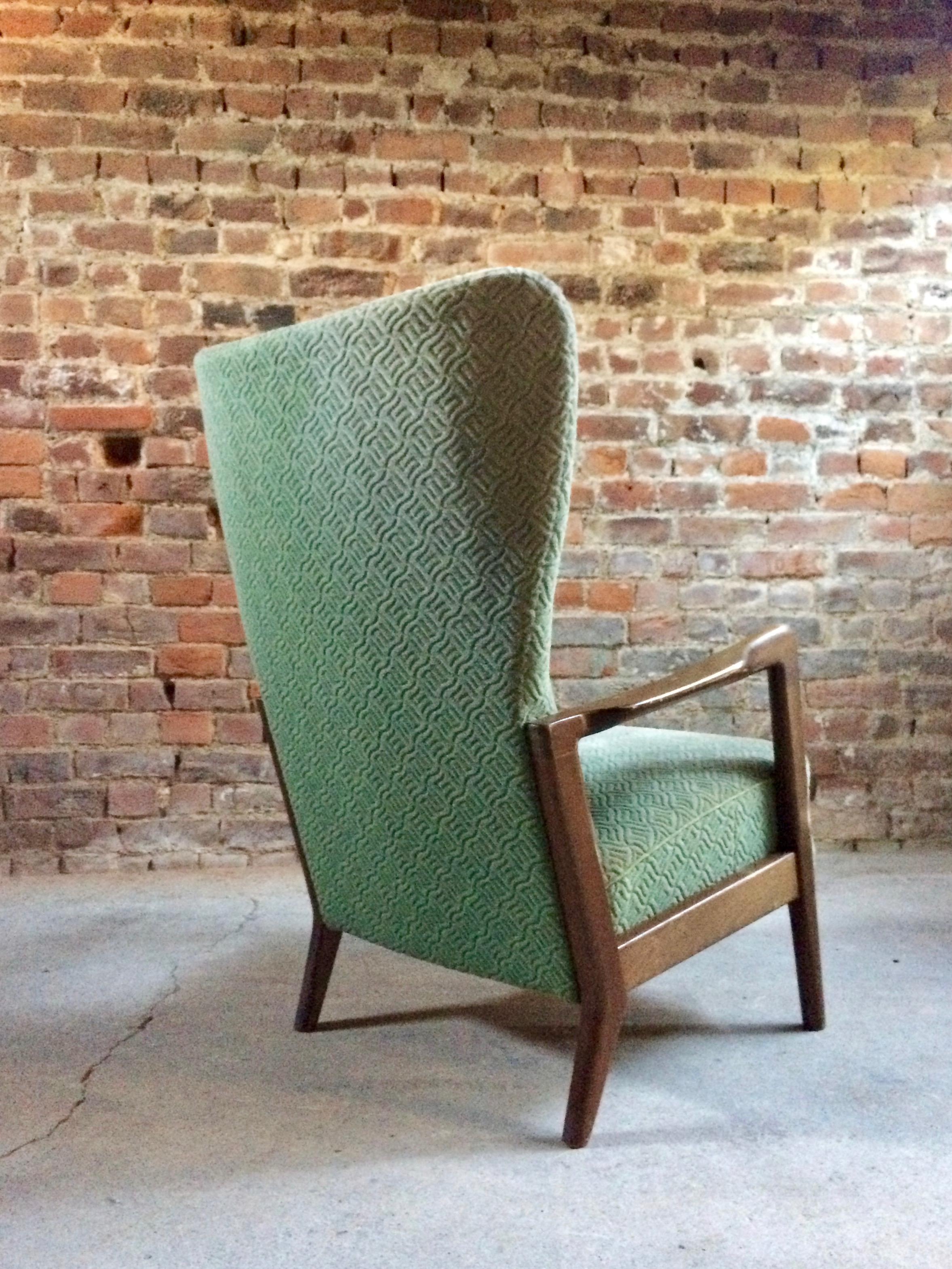 Soren Hansen Lounge Chair High Wingback by Fritz Hansen Danish, 1950s In Good Condition In Longdon, Tewkesbury