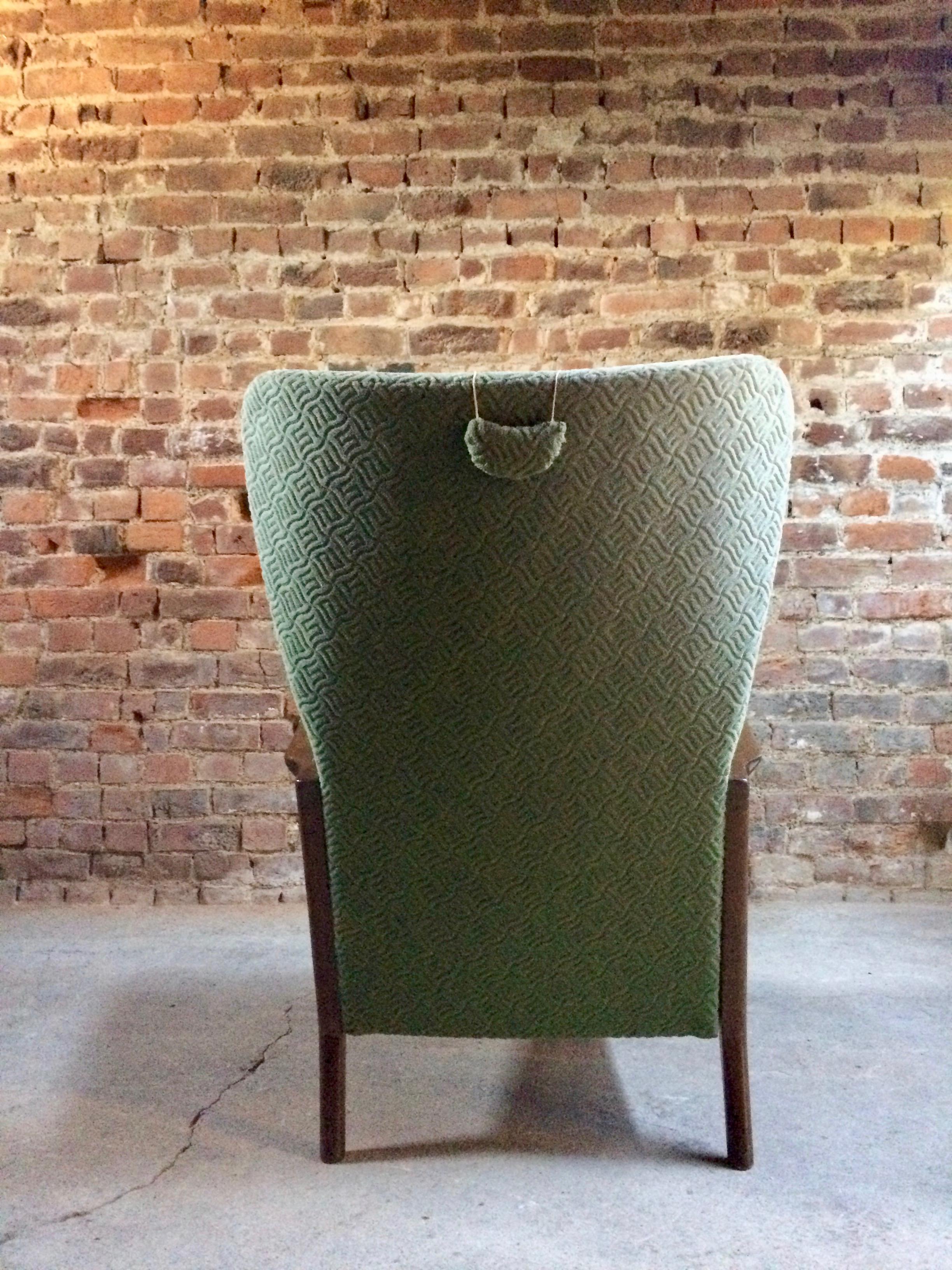 Mid-20th Century Soren Hansen Lounge Chair High Wingback by Fritz Hansen Danish, 1950s