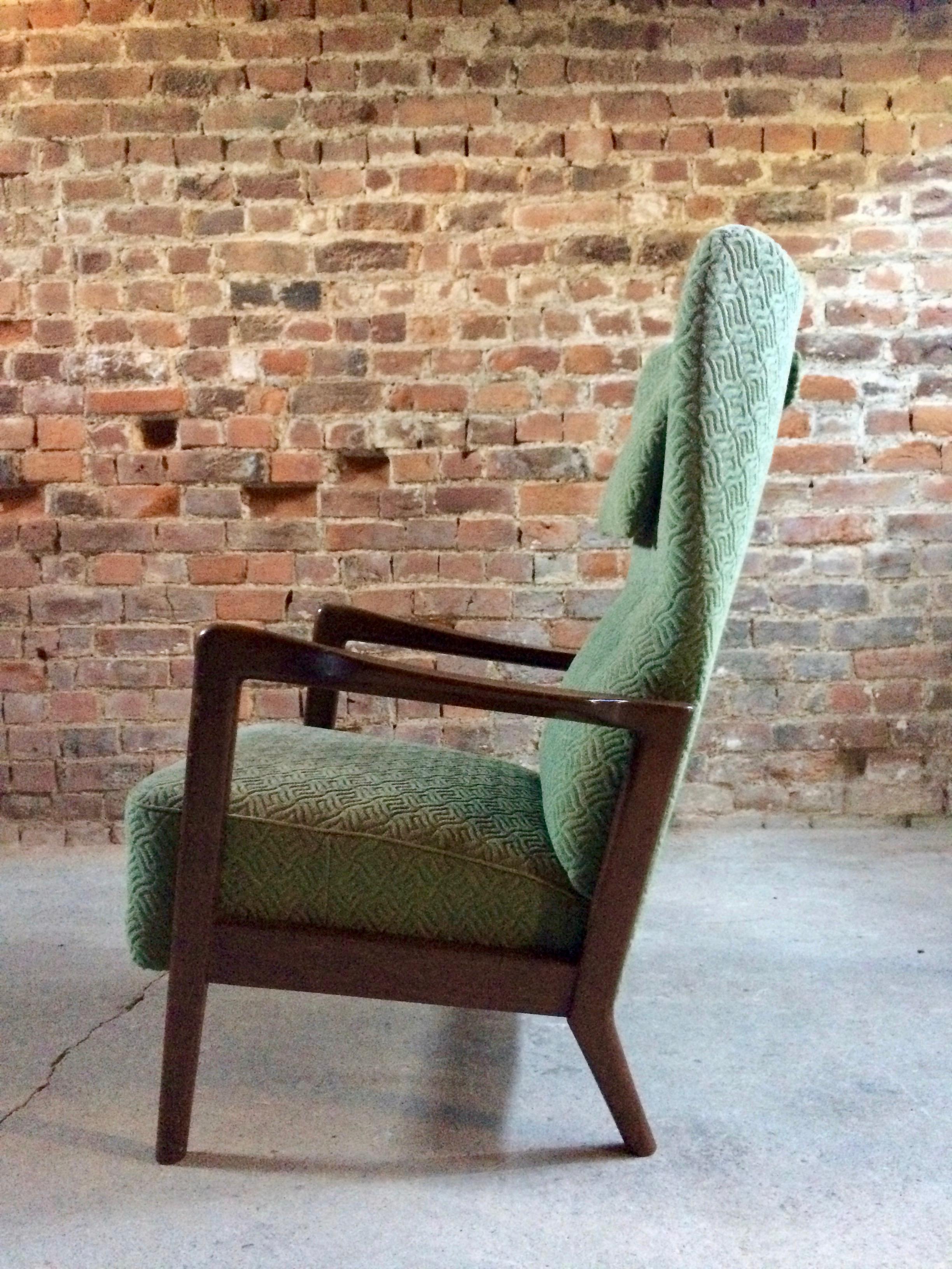Soren Hansen Lounge Chair High Wingback by Fritz Hansen Danish, 1950s 1