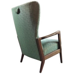 Soren Hansen Lounge Chair High Wingback by Fritz Hansen Danish, 1950s