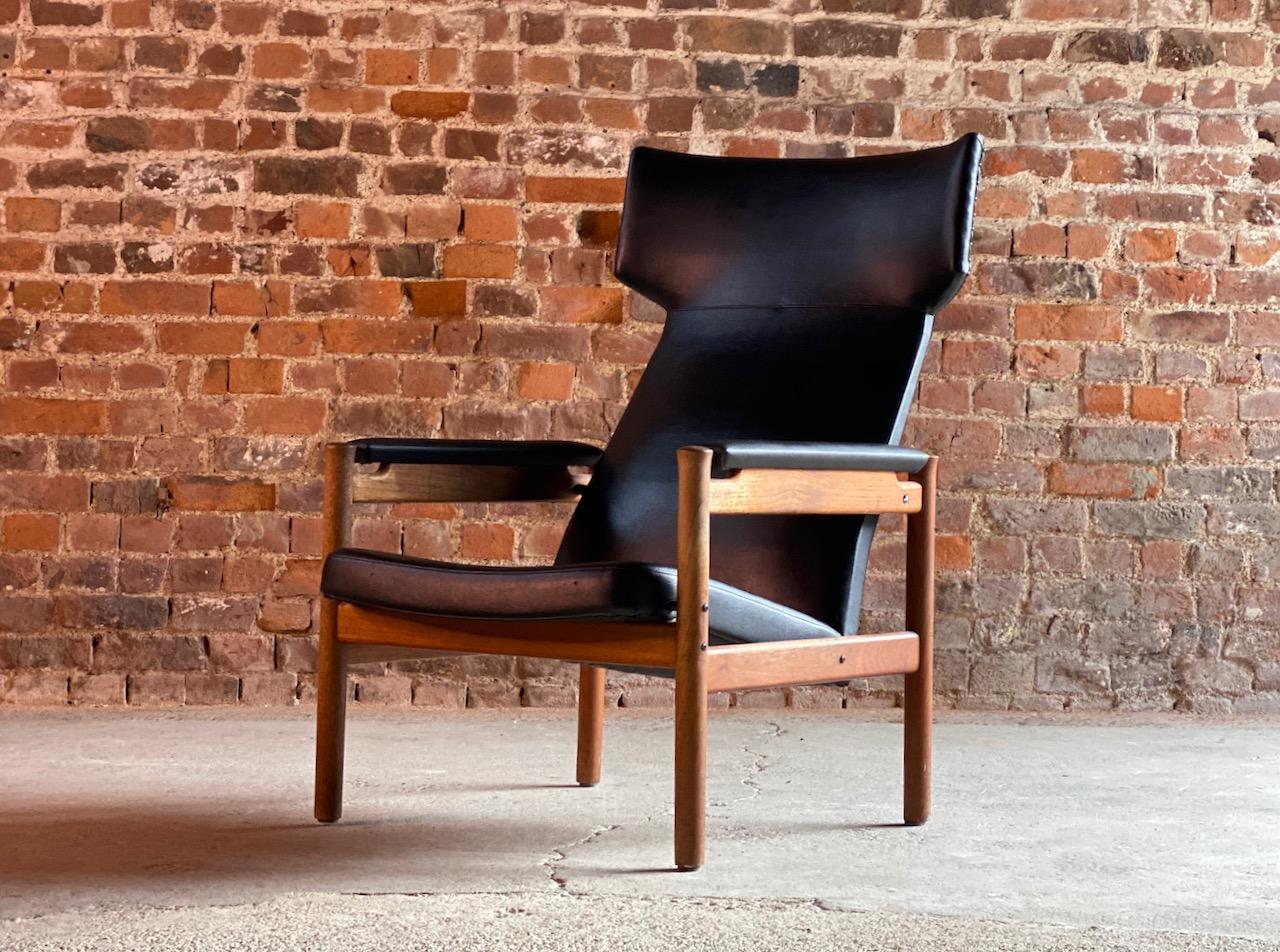Danish Soren Hansen Model 4365 Wing Chair for Fritz Hansen, Denmark, 1960s