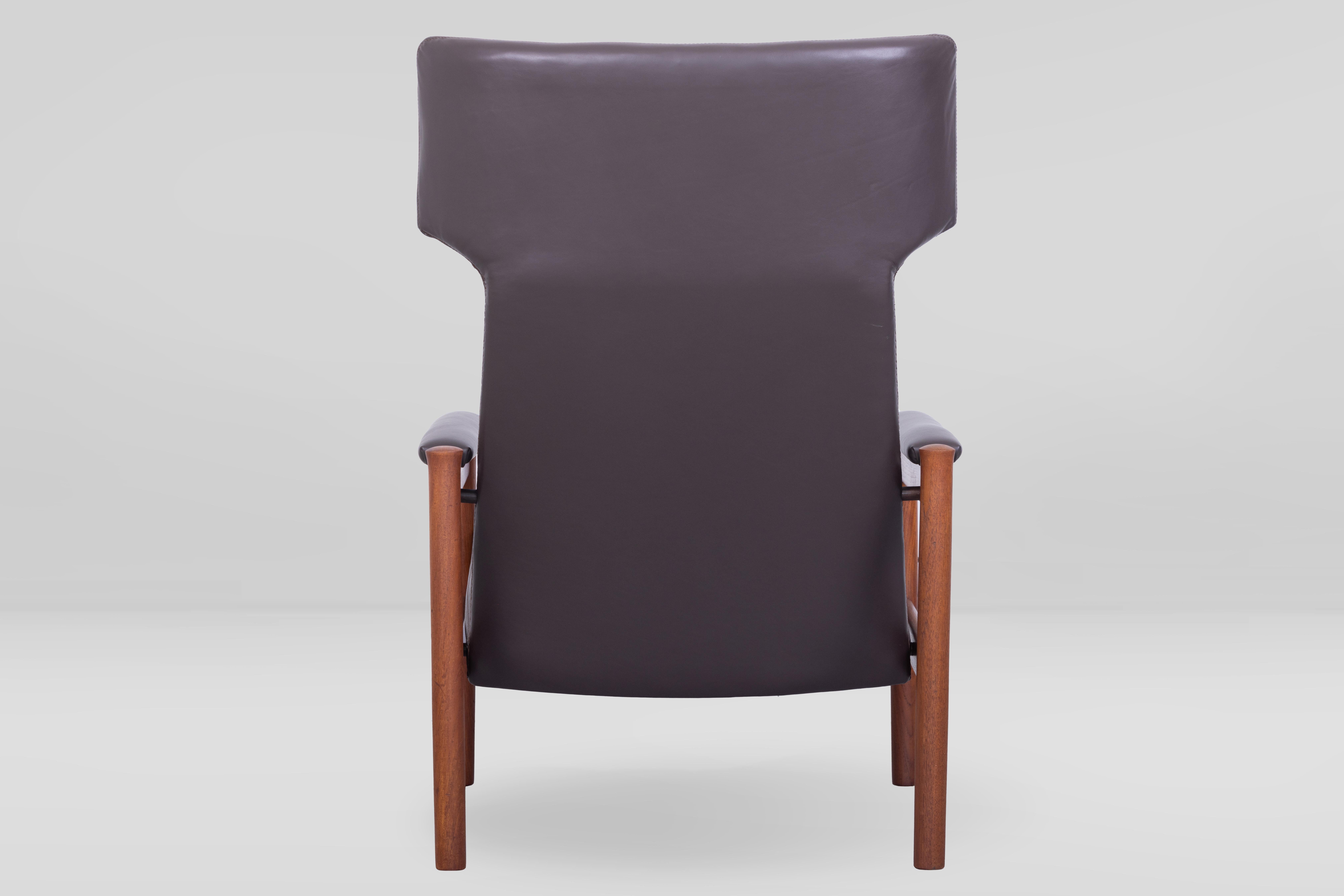 Danish Soren Hansen Wingback Chair Model 4365, Denmark 1960s For Sale