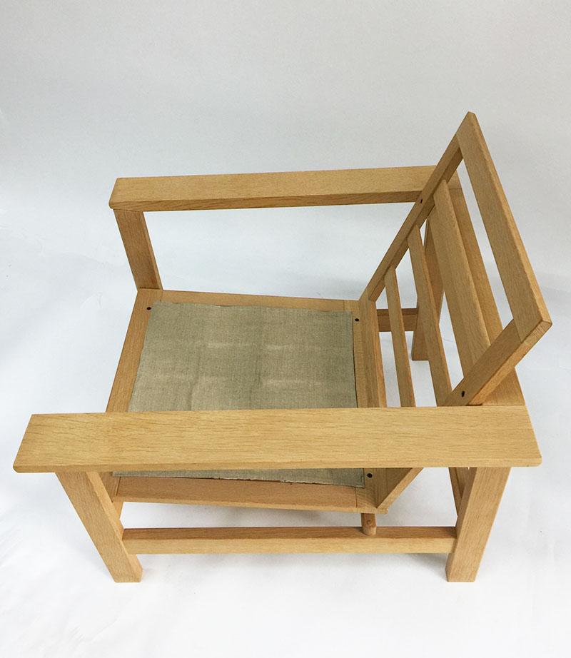 Oak Lounge Chair by Soren Holst for A/S Fredericia Stolefabrik Denmark, 1980s In Good Condition For Sale In Delft, NL