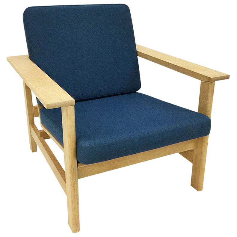 Oak Lounge Chair by Soren Holst for A/S Fredericia Stolefabrik Denmark, 1980s For Sale