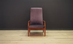 Soren Ladefoged Midcentury Purple Armchair Danish Design, 1960s