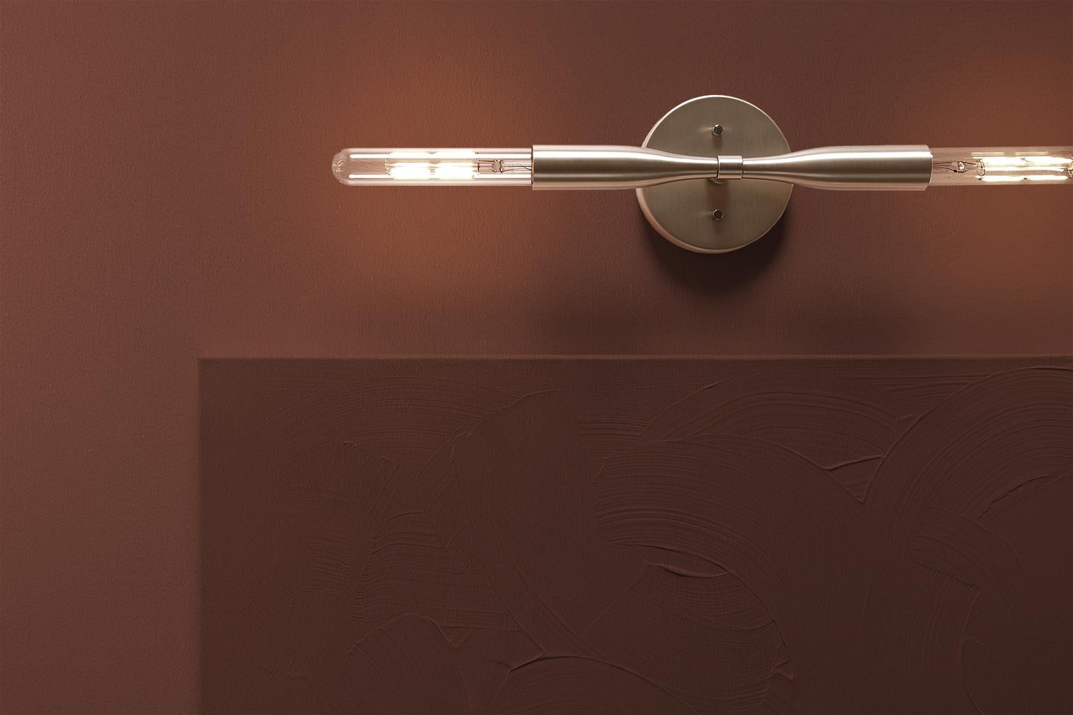 Brass Sorenthia 2 Contemporary Wall Sconce by Studio Dunn, Made to Order For Sale