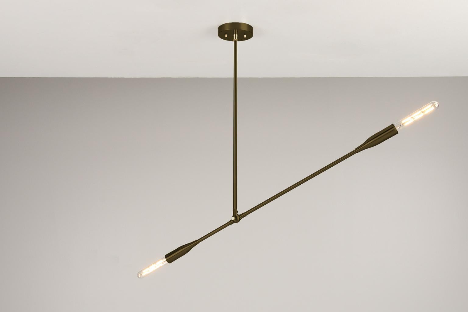 Mid-Century Modern Sorenthia Modern Pendant Stick Light by Studio Dunn  For Sale