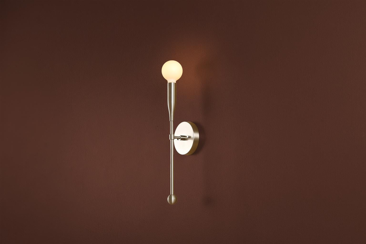 Brass Sorenthia Sconce in Black Poppy by Studio Dunn For Sale