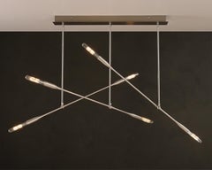 Lustre Sorenthia Triple d'inspiration du milieu du siècle dernier, fabriqué sur mesure par le Studio DUNN