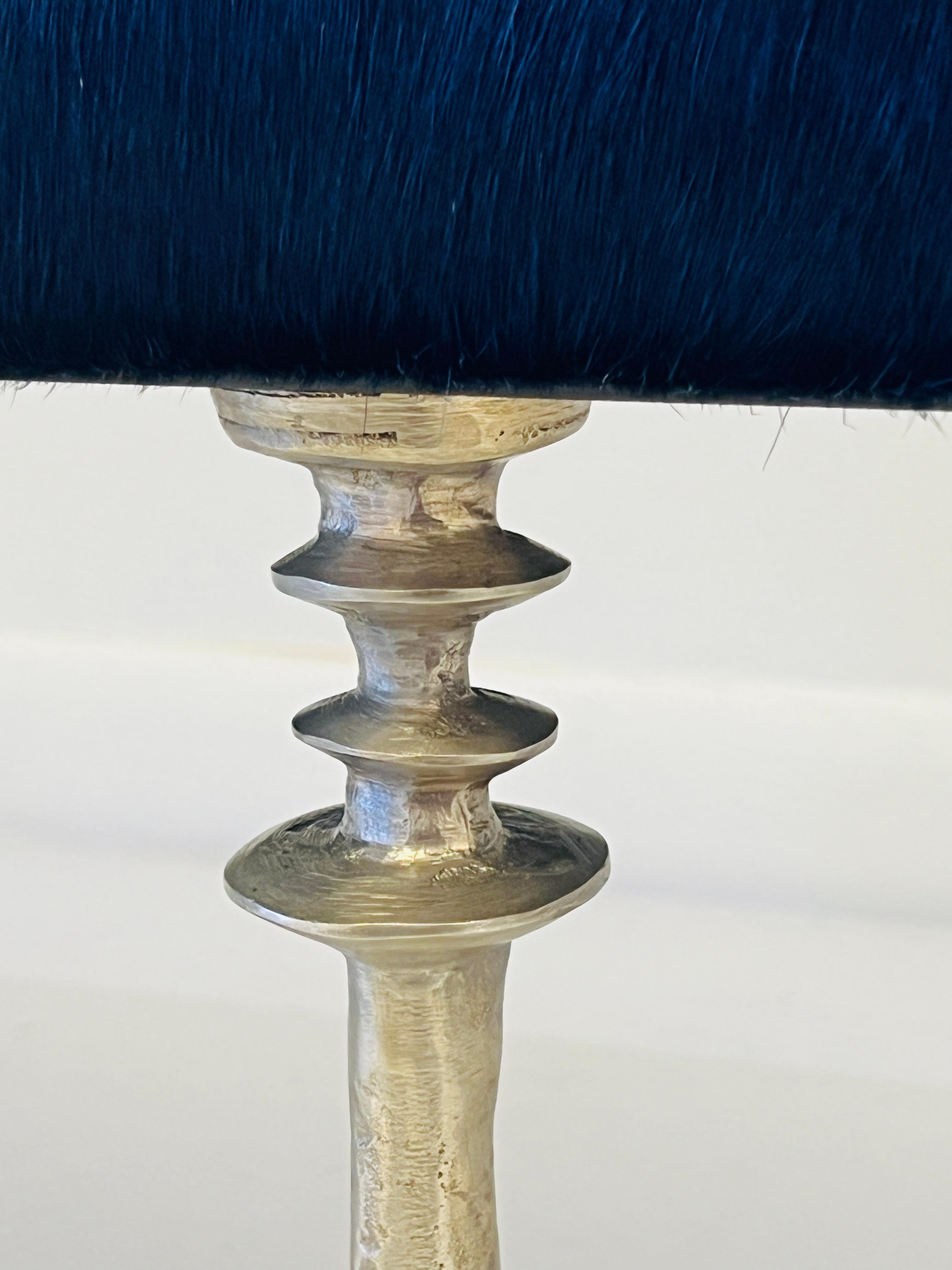 Banc Sorgue Bronze Silver Wash Legs en vente 5
