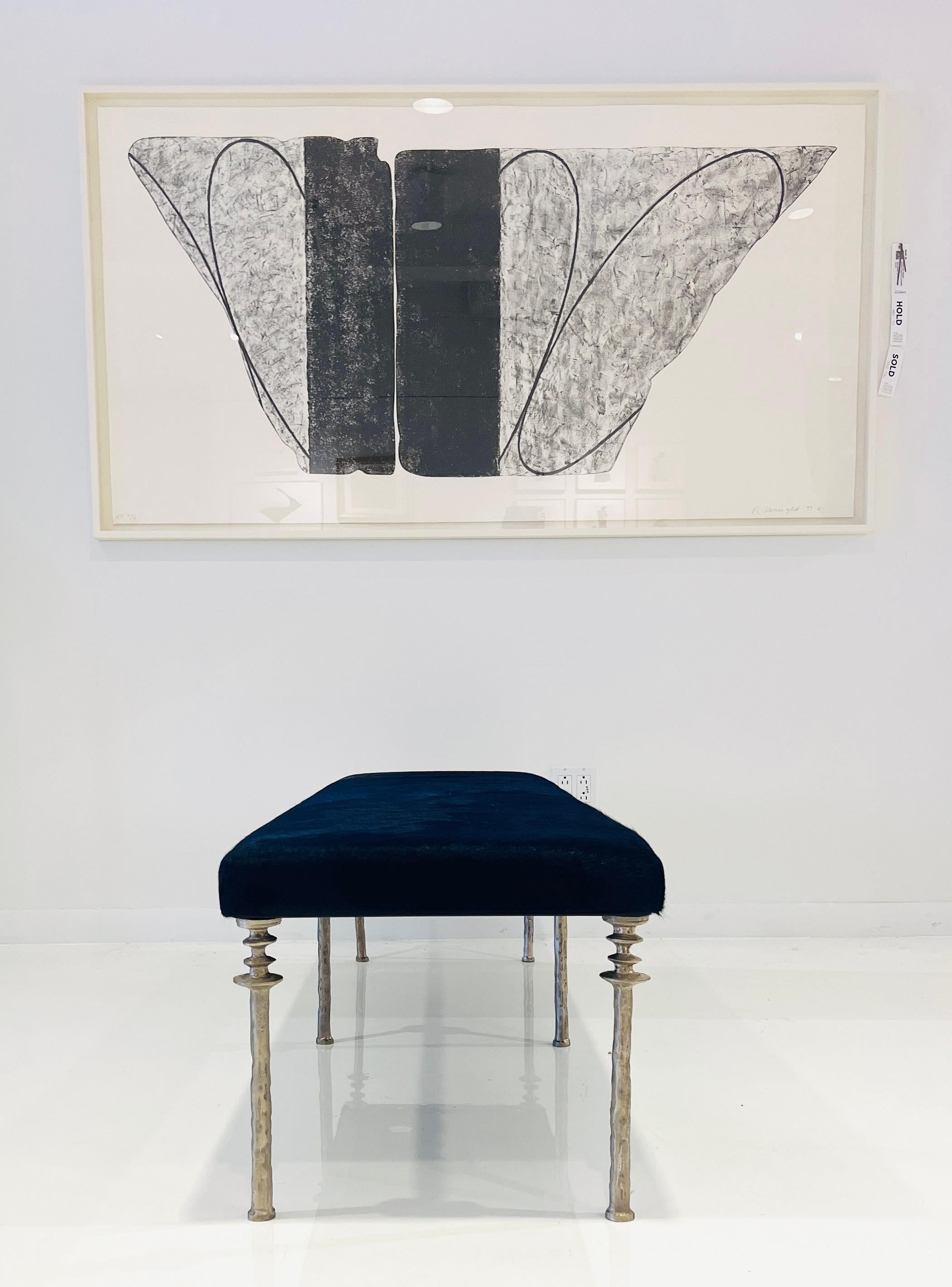 Banc Sorgue Bronze Silver Wash Legs en vente 2