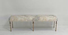 Sorgue Bench by Bourgeois Boheme Atelier with Gold Bronze Legs
