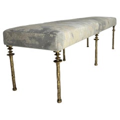 Sorgue Bench by Bourgeois Boheme Atelier with Gold Bronze Legs
