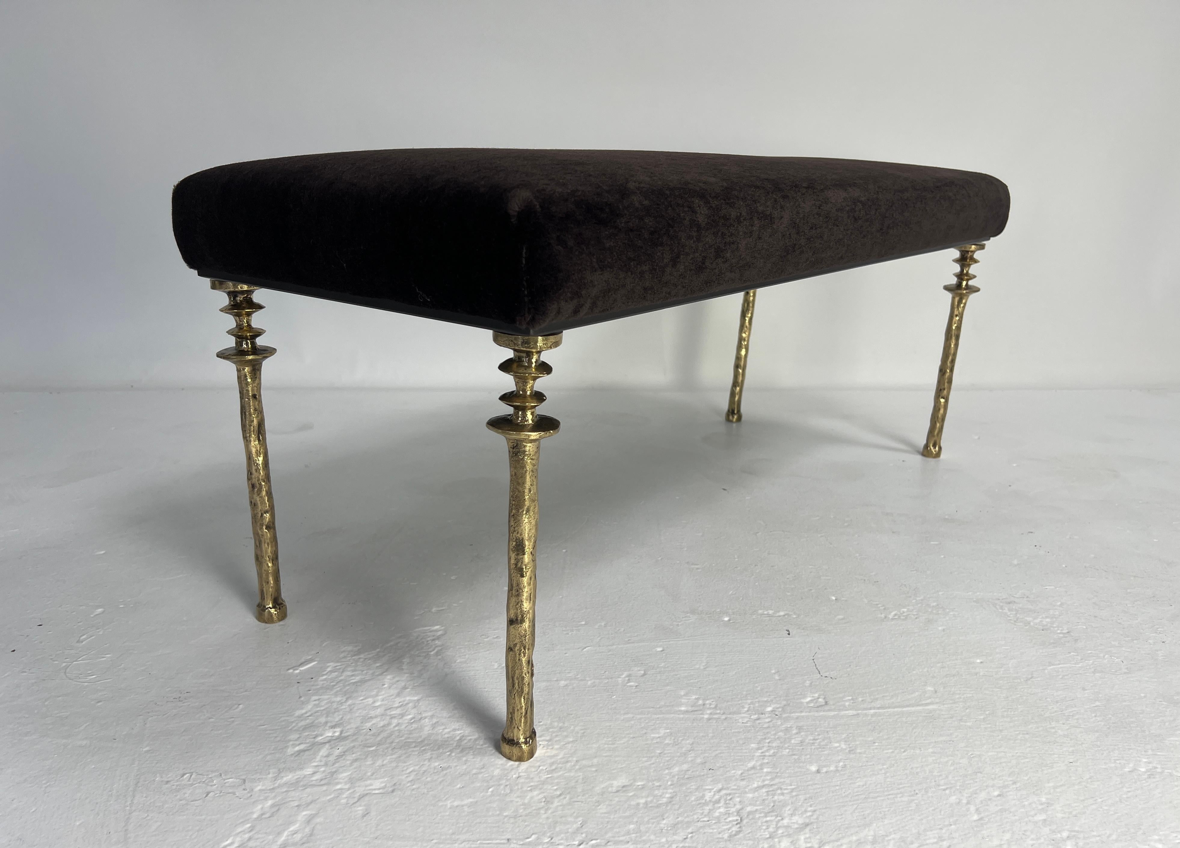 Contemporary Sorgue Bench Gold Bronze Legs by Bourgeois Boheme Atelier For Sale