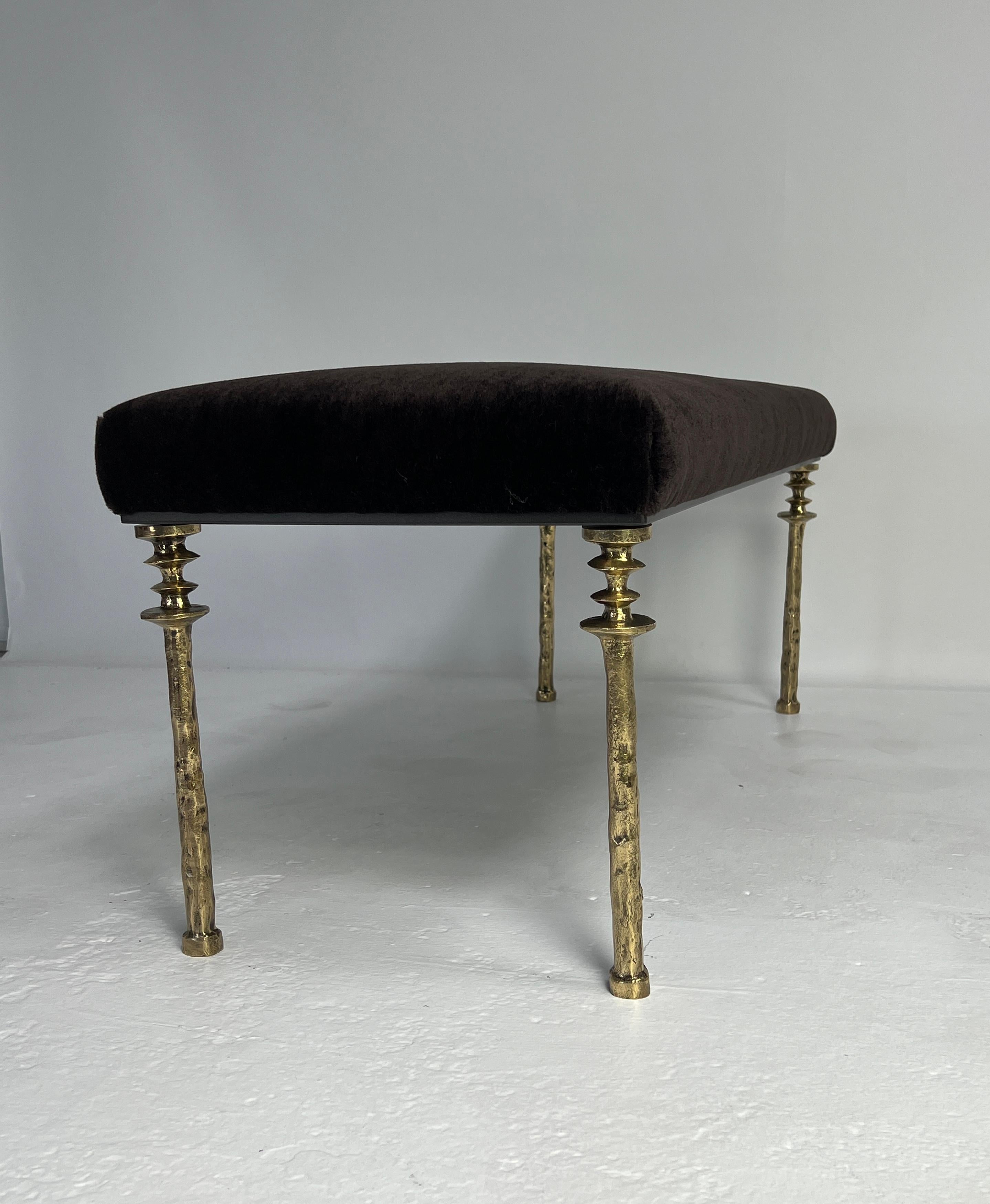 Sorgue Bench Gold Bronze Legs by Bourgeois Boheme Atelier For Sale 1