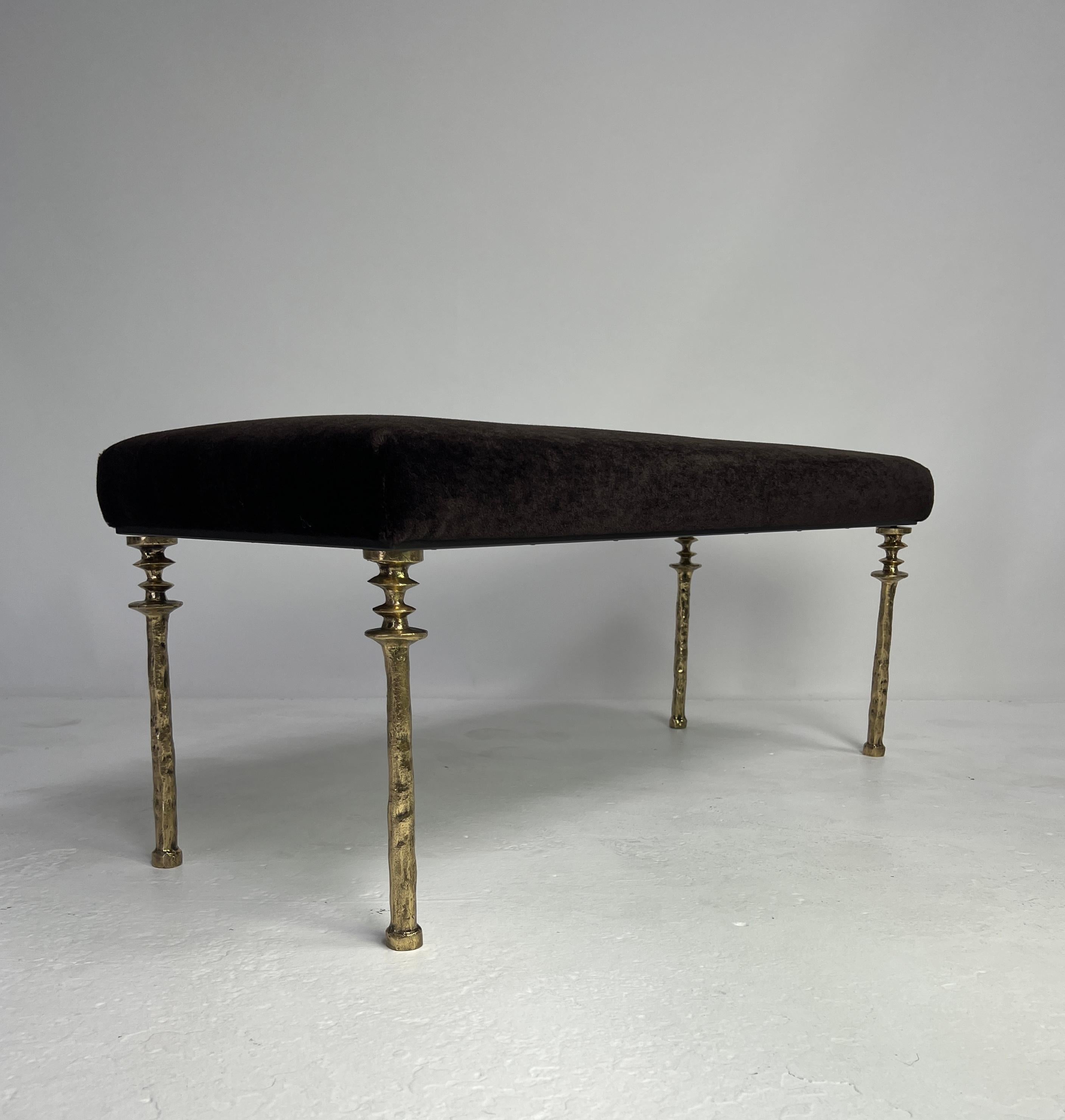 Sorgue Bench Gold Bronze Legs by Bourgeois Boheme Atelier For Sale 3
