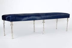 Sorgue Bench White Bronze Legs by Bourgeois Boheme Atelier
