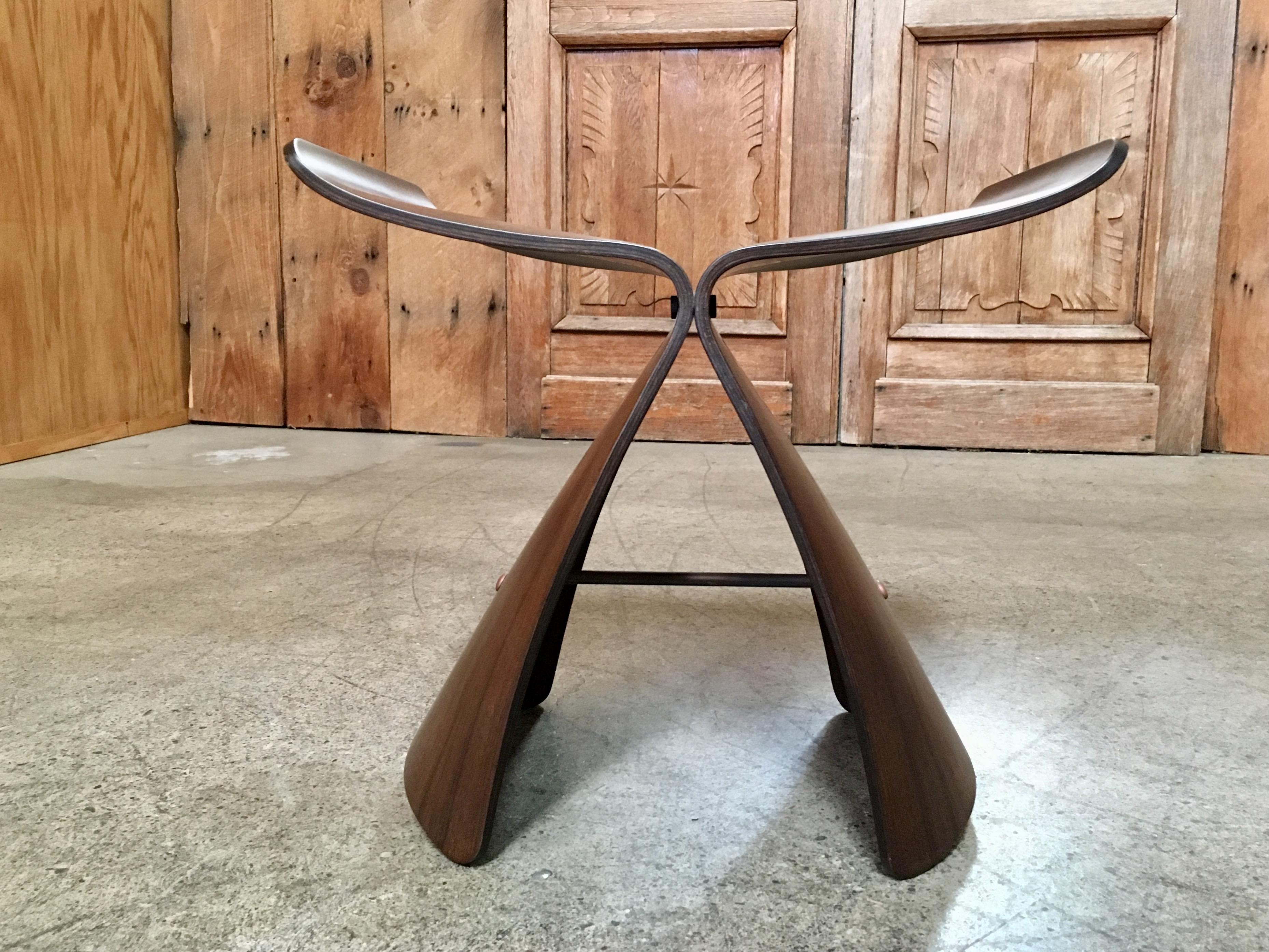 Brass Sori Yanagi Butterfly Stool by Tendo Mokko