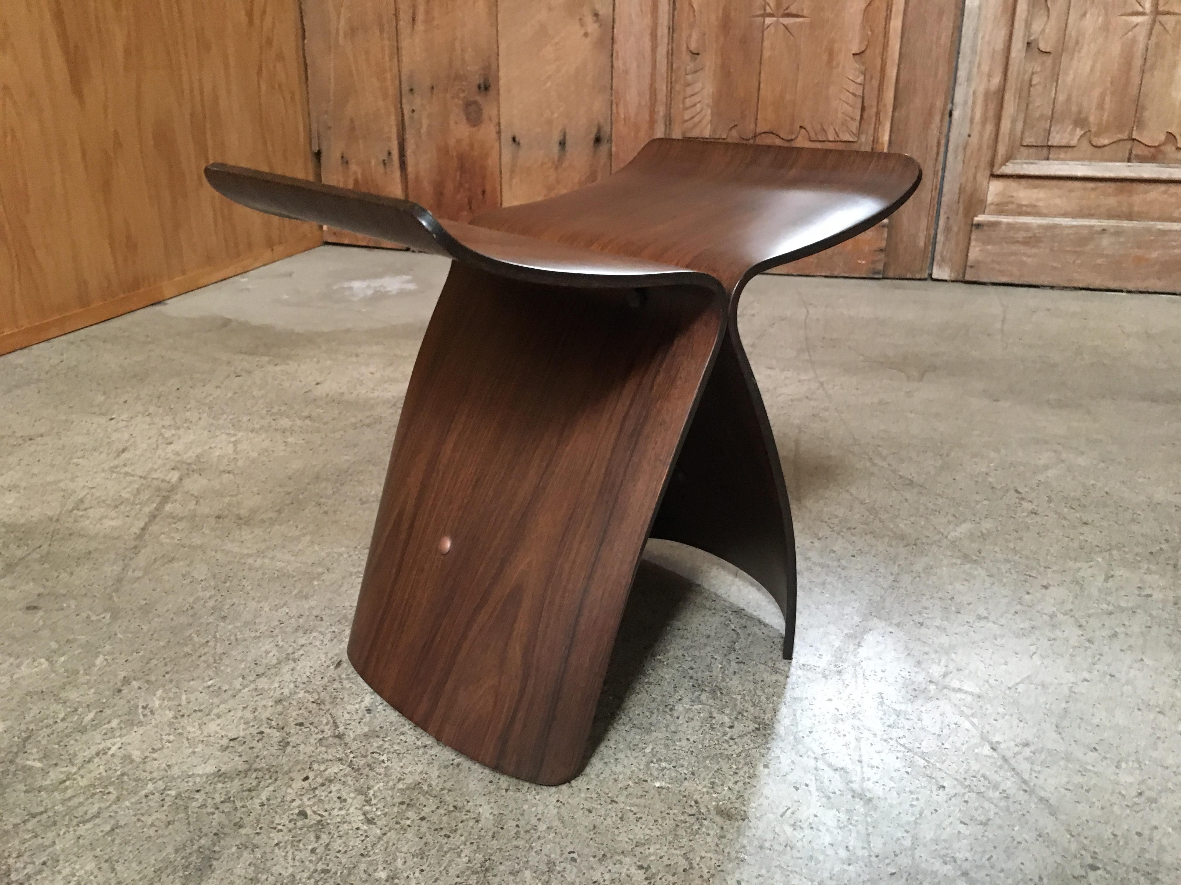 Sori Yanagi Butterfly Stool by Tendo Mokko In Good Condition In Denton, TX