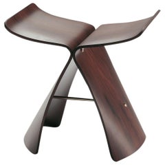 Sori Yanagi Butterfly Stool in Wood by Vitra