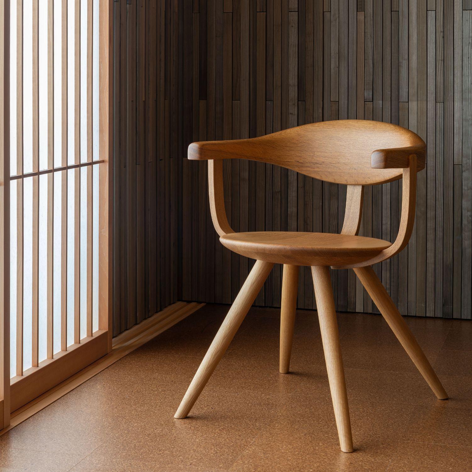 Sori Yanagi 'Collection'S Esszimmerstuhl aus weißer Eiche für Hida (Eichenholz) im Angebot