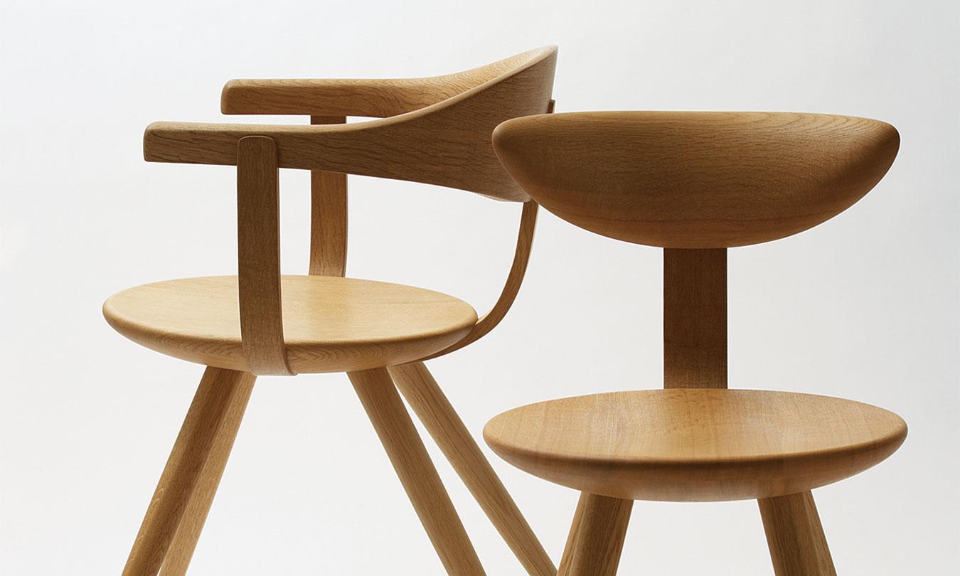 Sori Yanagi 'Collection' Dining Chair in White Oak for Hida For Sale 7