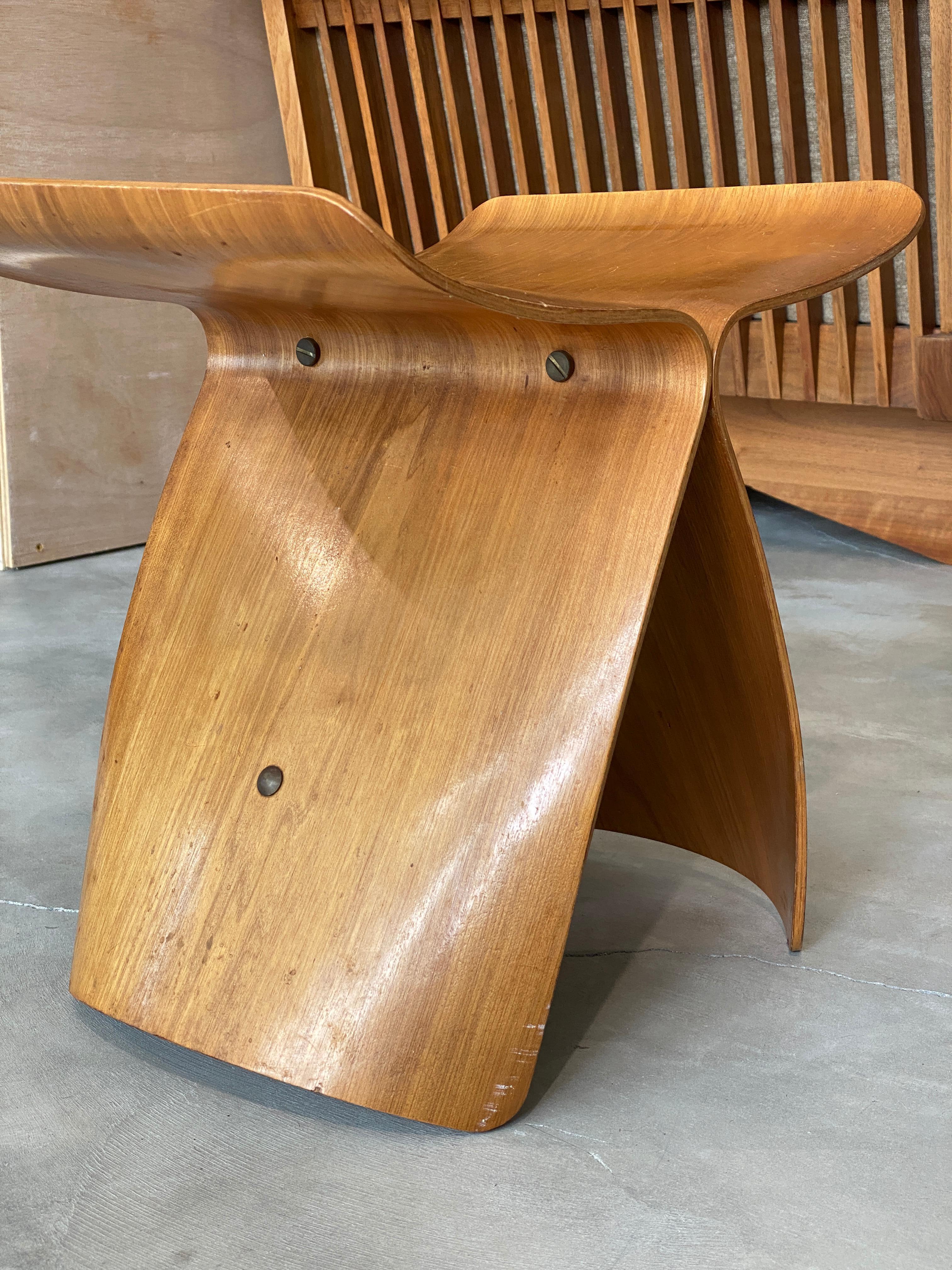 walnut butterfly stool