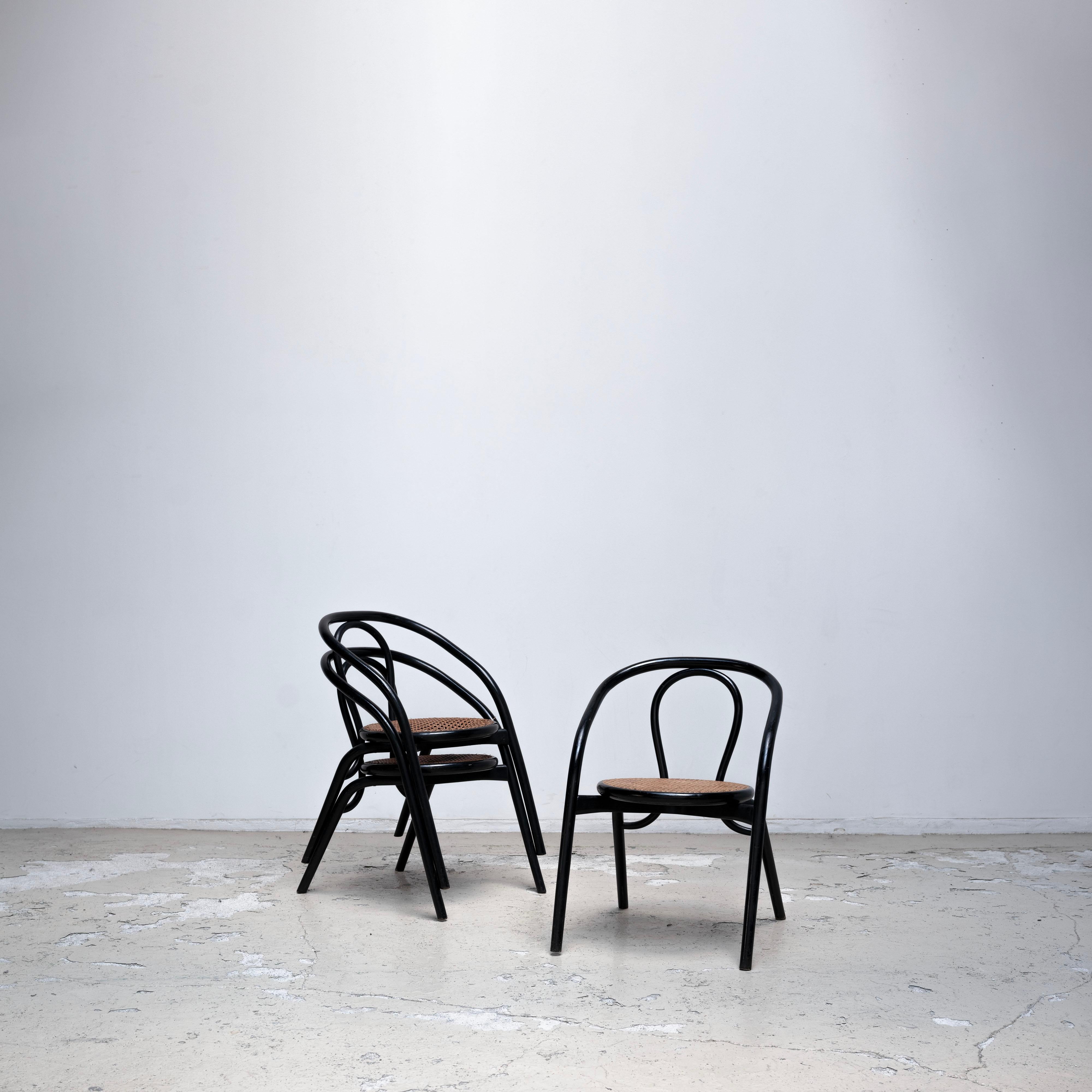 SORI YANAGI , Mageki Stacking Chairs for Akita Mokkou , 1960s , Japanese modern In Good Condition In Edogawa-ku Tokyo, JP
