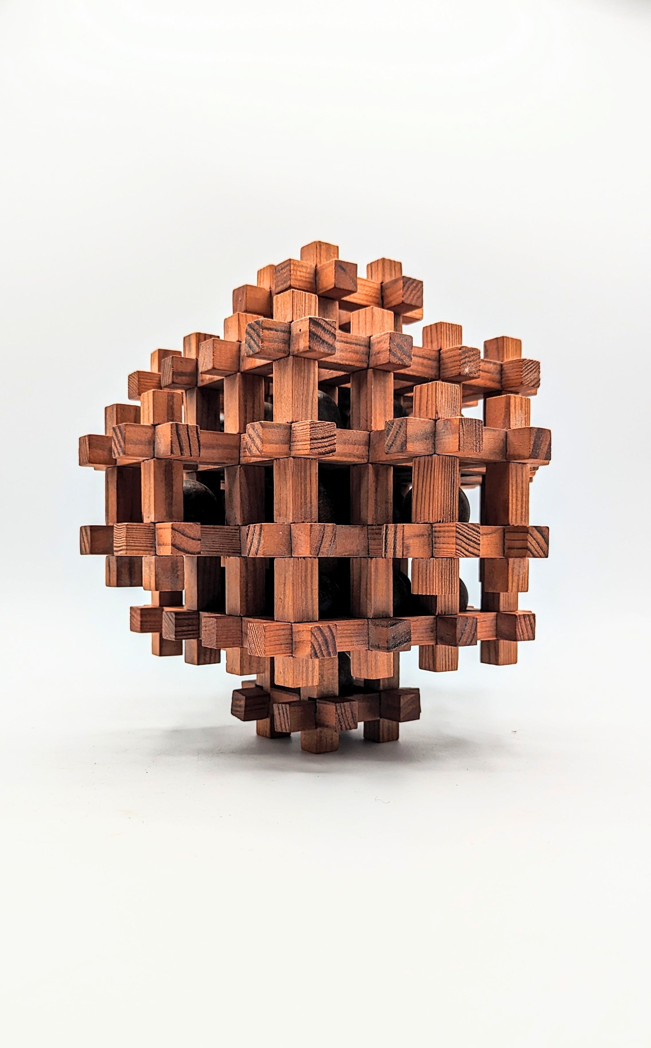 Sori Yanagi Oversized Captive Ball Puzzle Sculpture, 1960s In Good Condition In L'Escala, ES
