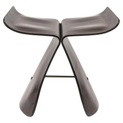 Sori Yanagi Rosewood and Brass Butterfly Stool Vintage
