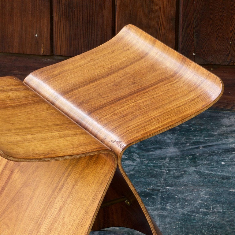 Sori Yanagi Rosewood Butterfly Stool Japanese Midcentury Architect