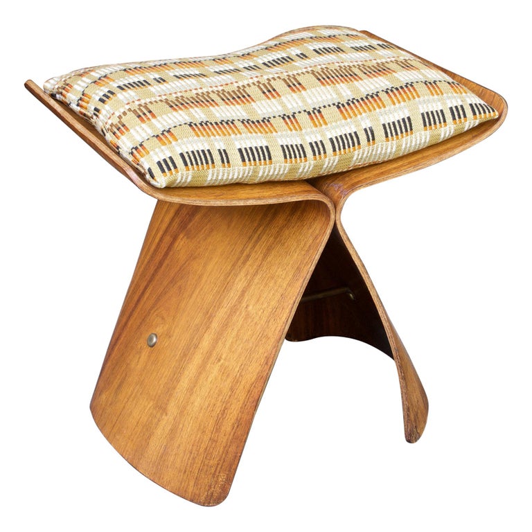 Sori Yanagi Rosewood Butterfly Stool Japanese Midcentury Architect Design For Sale at 1stdibs