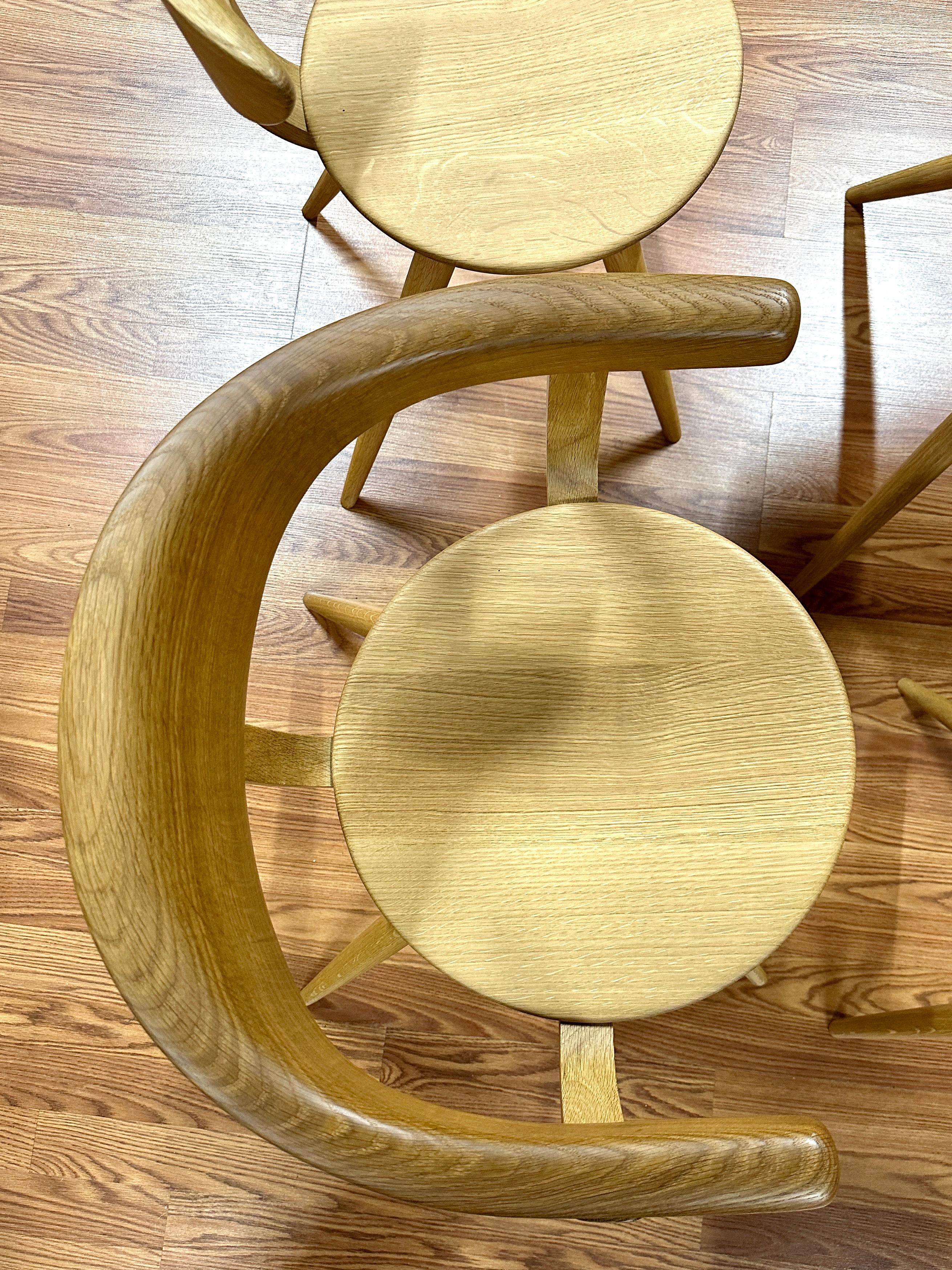 Sori Yonagi für Hida Tisch und Stühle aus gebleichter Eiche, Reissue 2022 im Angebot 7