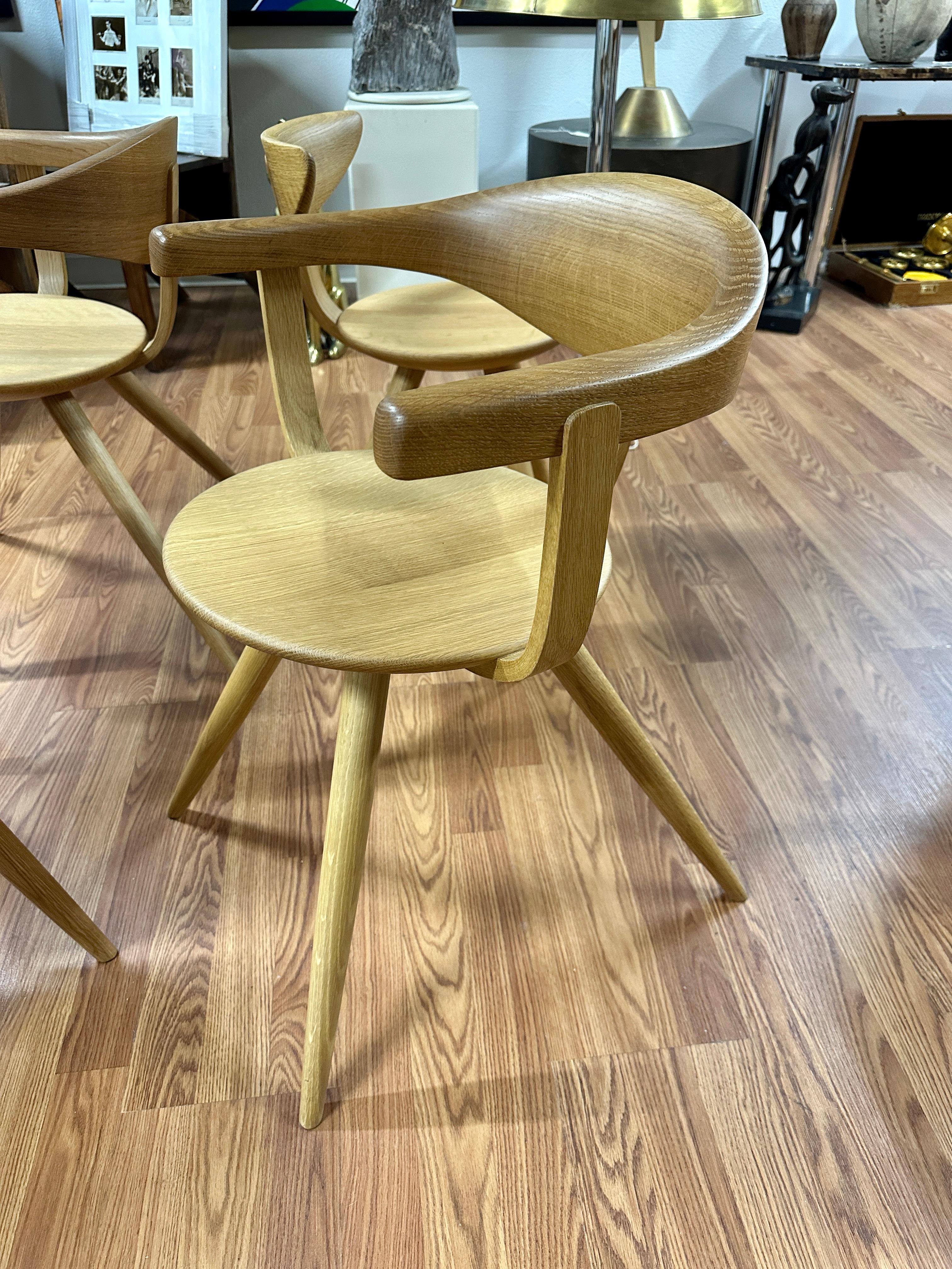 Table et chaises en chêne blanchi Sori Yonagi pour Hida réédition 2022 Bon état - En vente à Palm Springs, CA