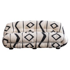 Soriana 2 Seater by Tobia Scarpa for Cassina with Pierre Frey Upholstery 1970